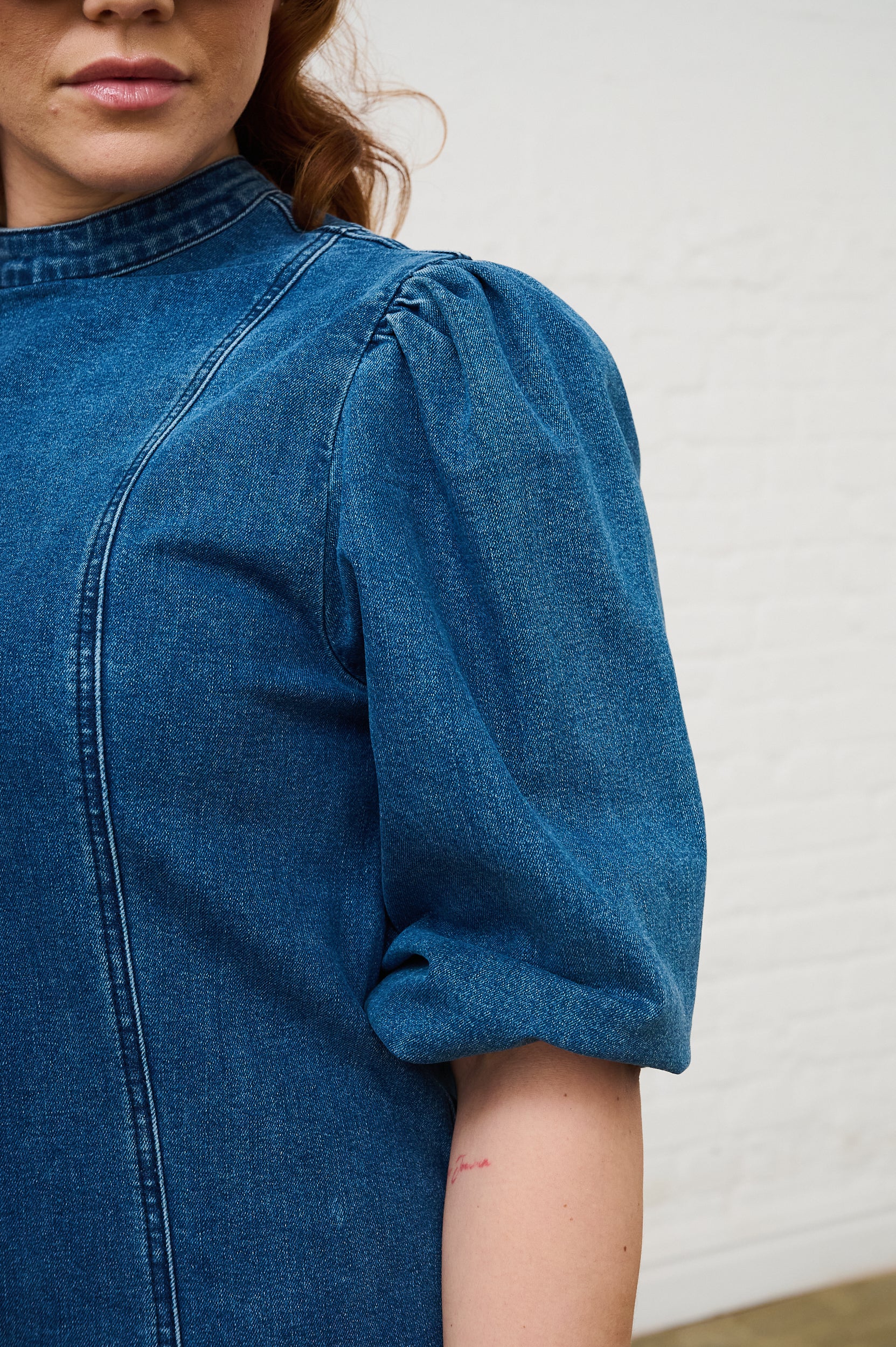 The A-line Denim Mini Dress