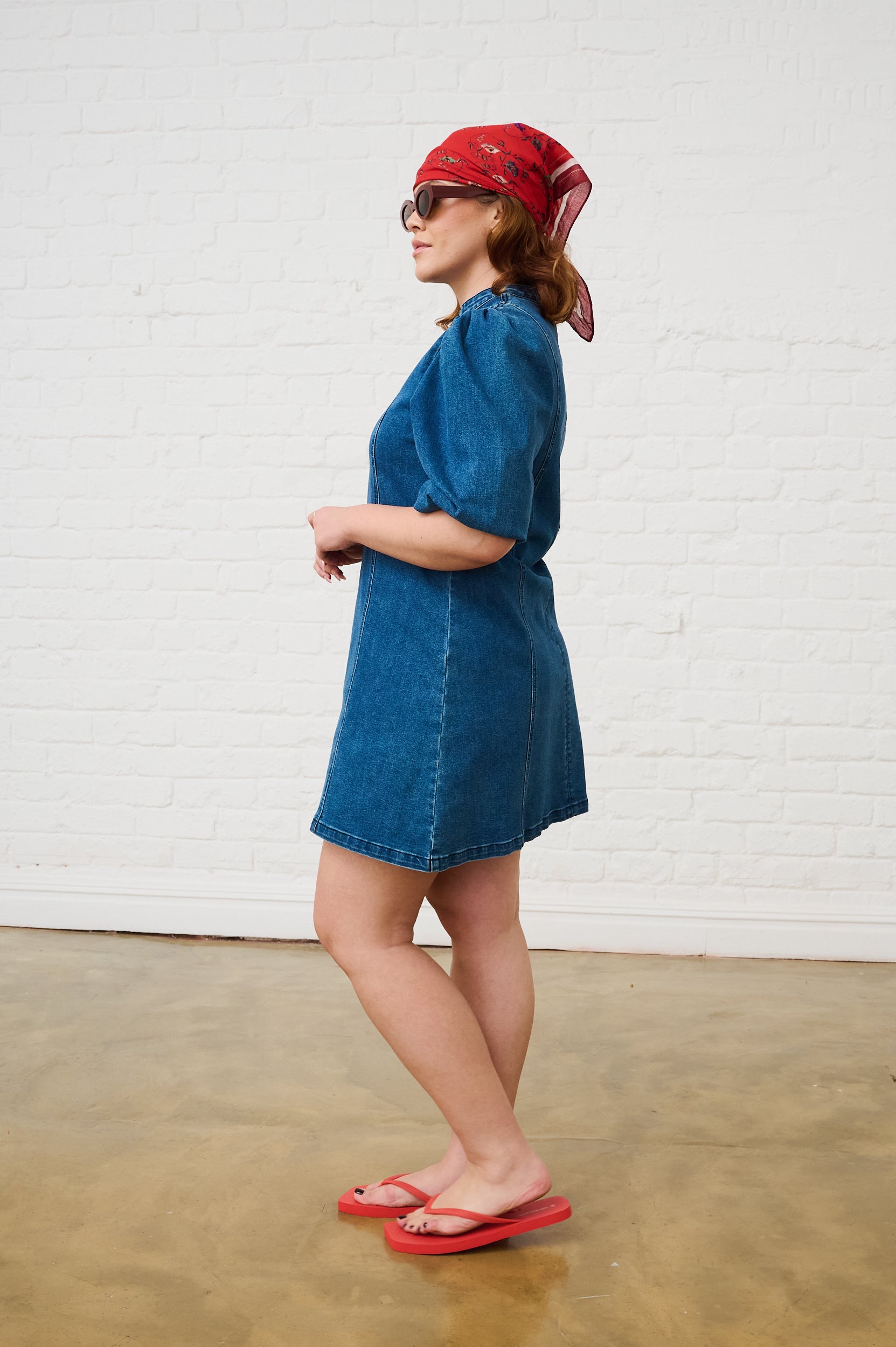 The A-line Denim Mini Dress – Me&B