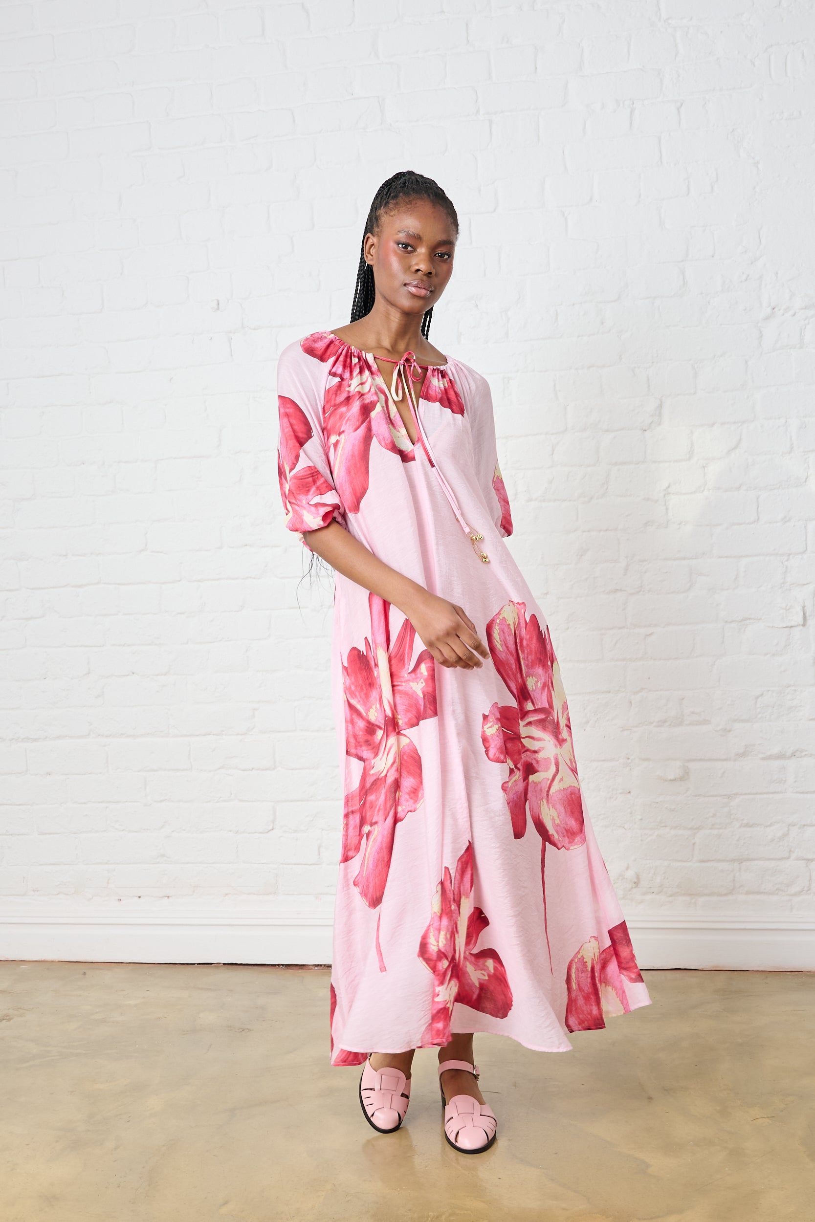 The Maxi Flow Tunic in Soft Bloom