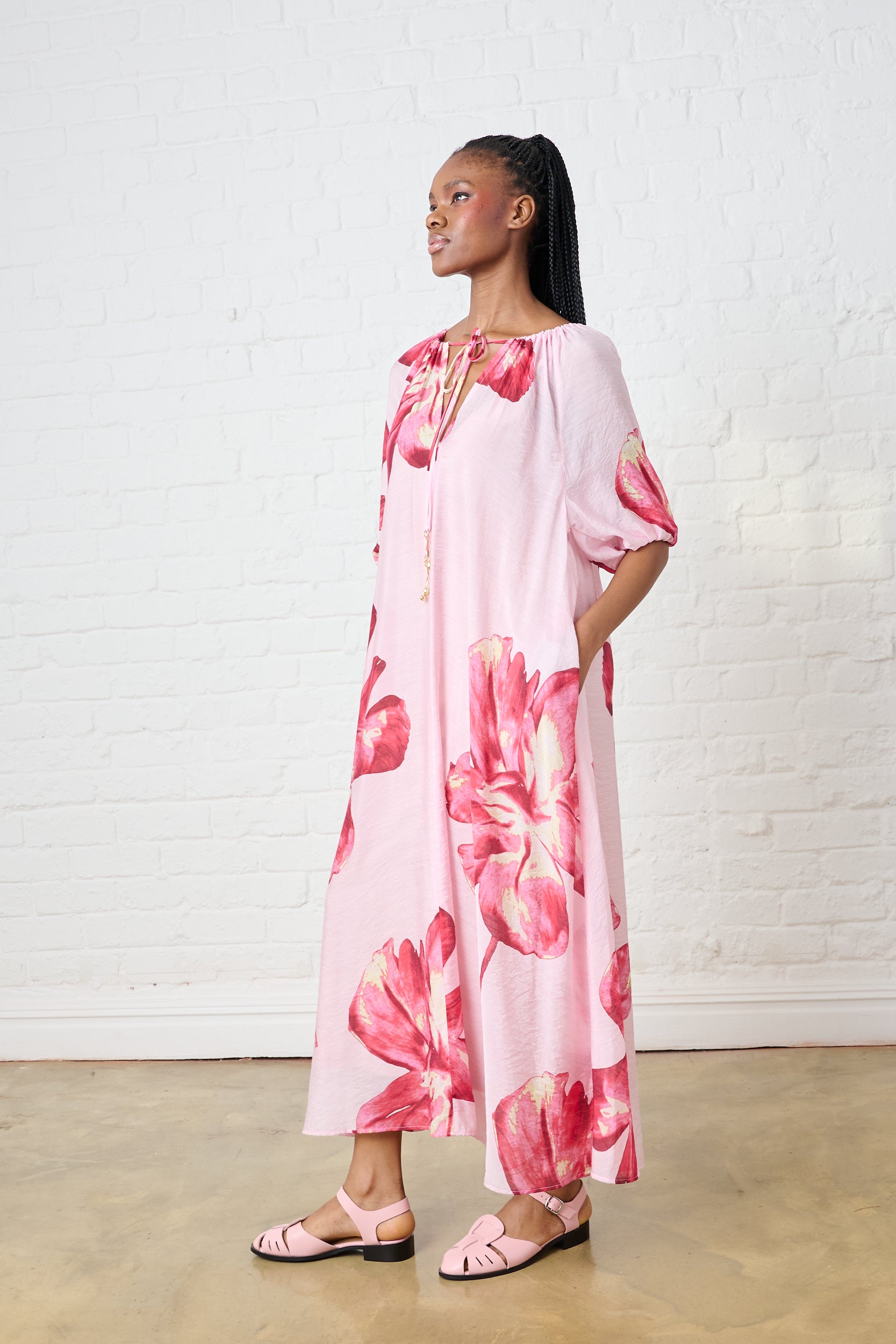 The Maxi Flow Tunic in Soft Bloom