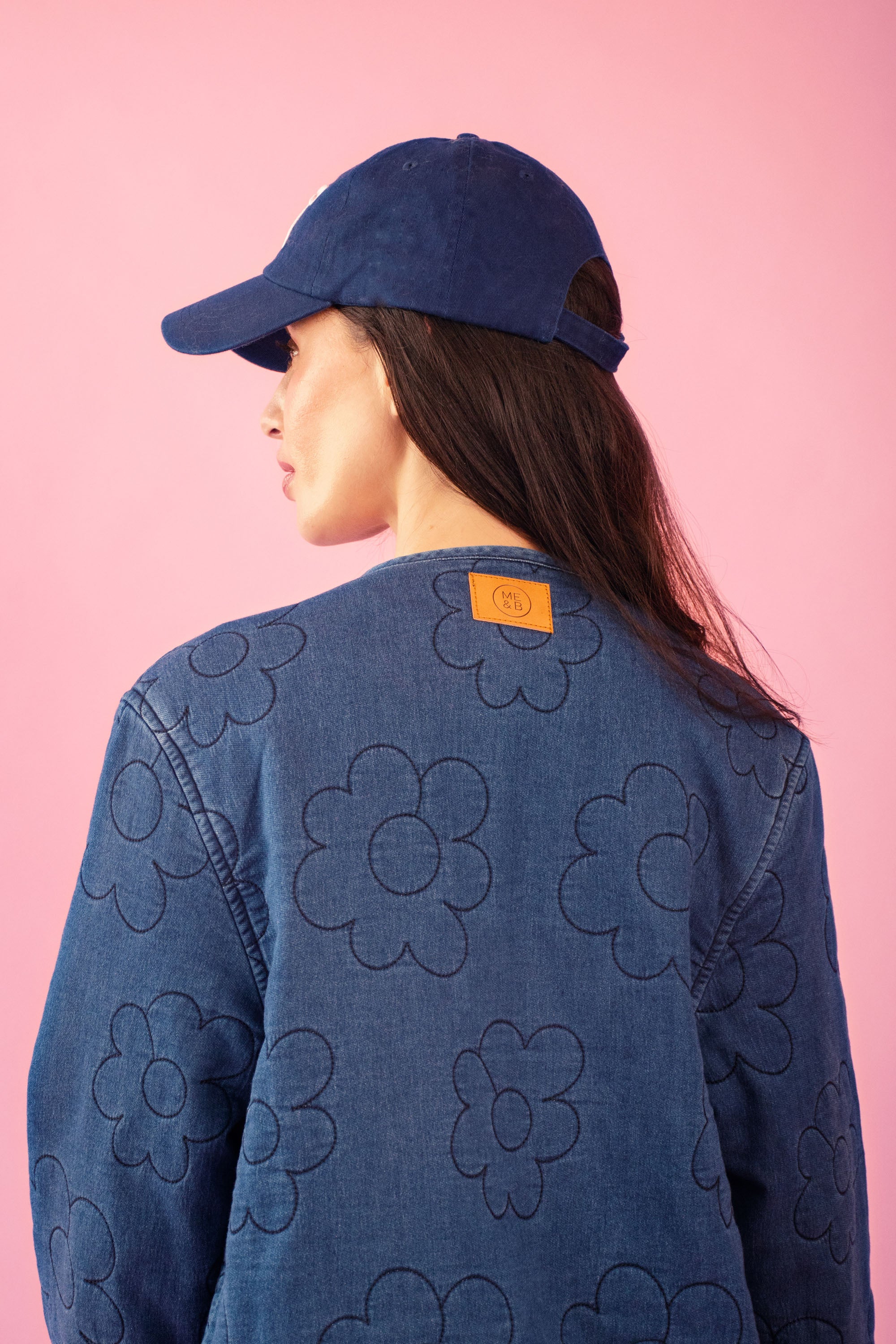 Daisy Quilted Knit Collarless Puffer