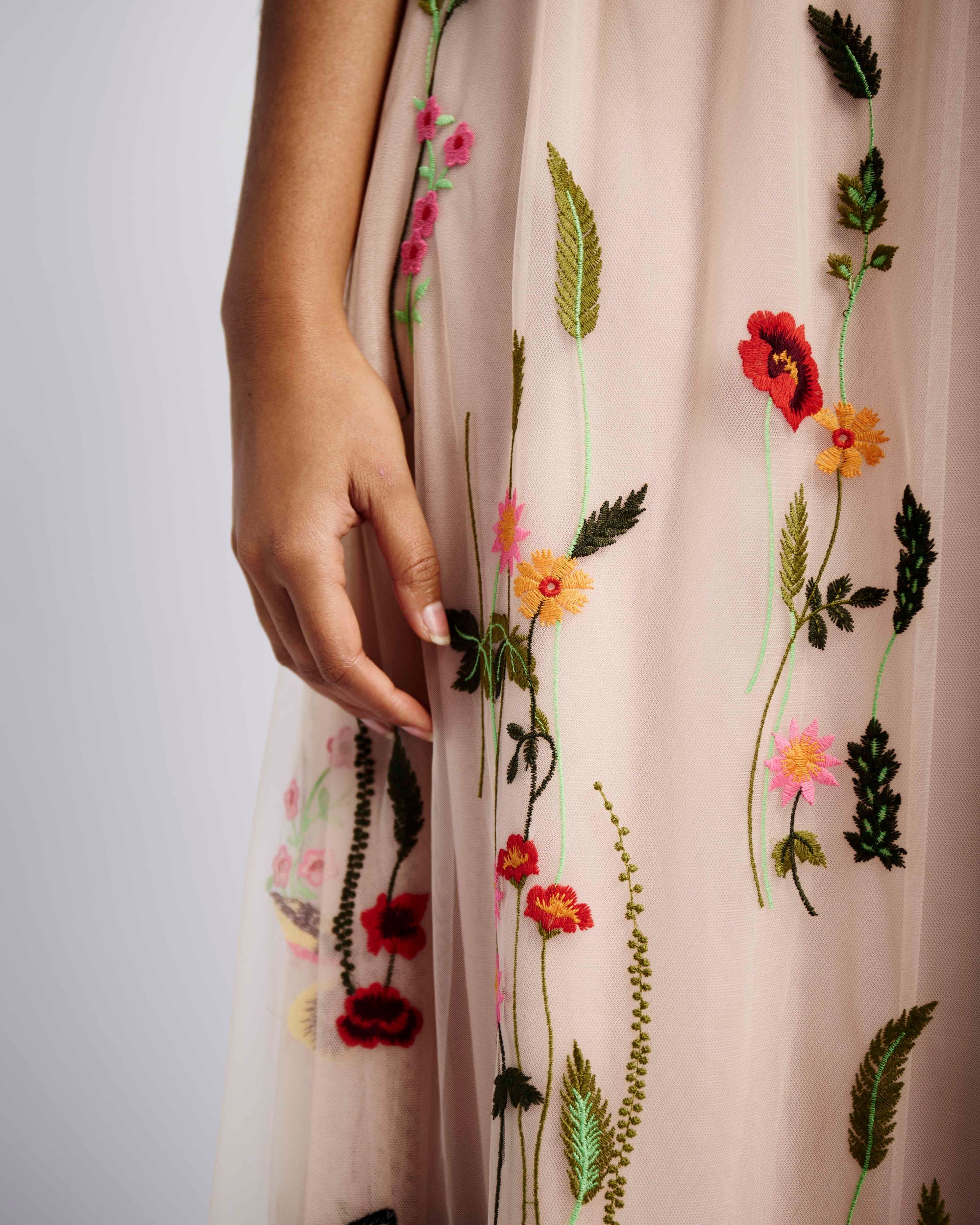 Tulle Lined Dress in Tiger Tulle