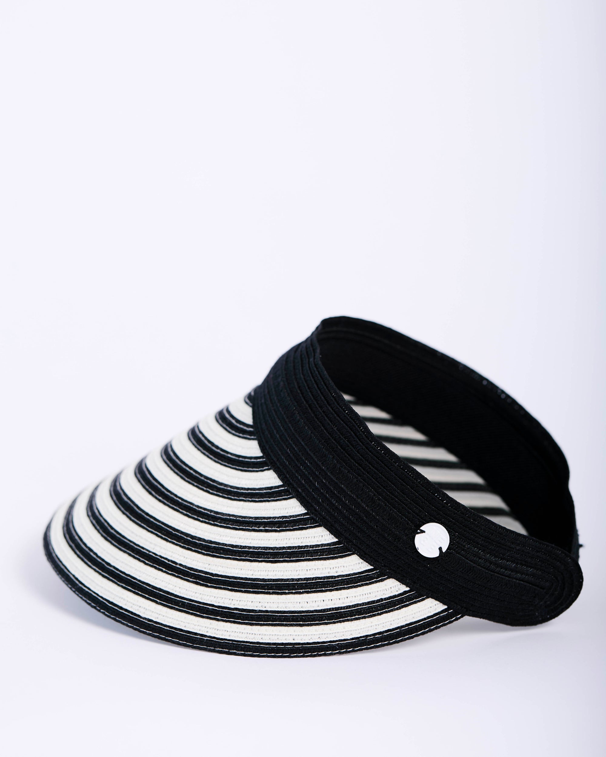 Stripe Visor in Black and Stone