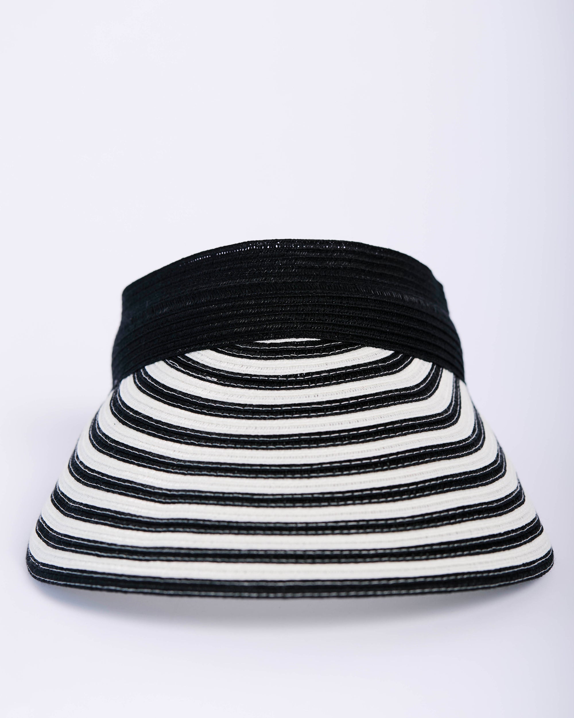 Stripe Visor in Black and Stone