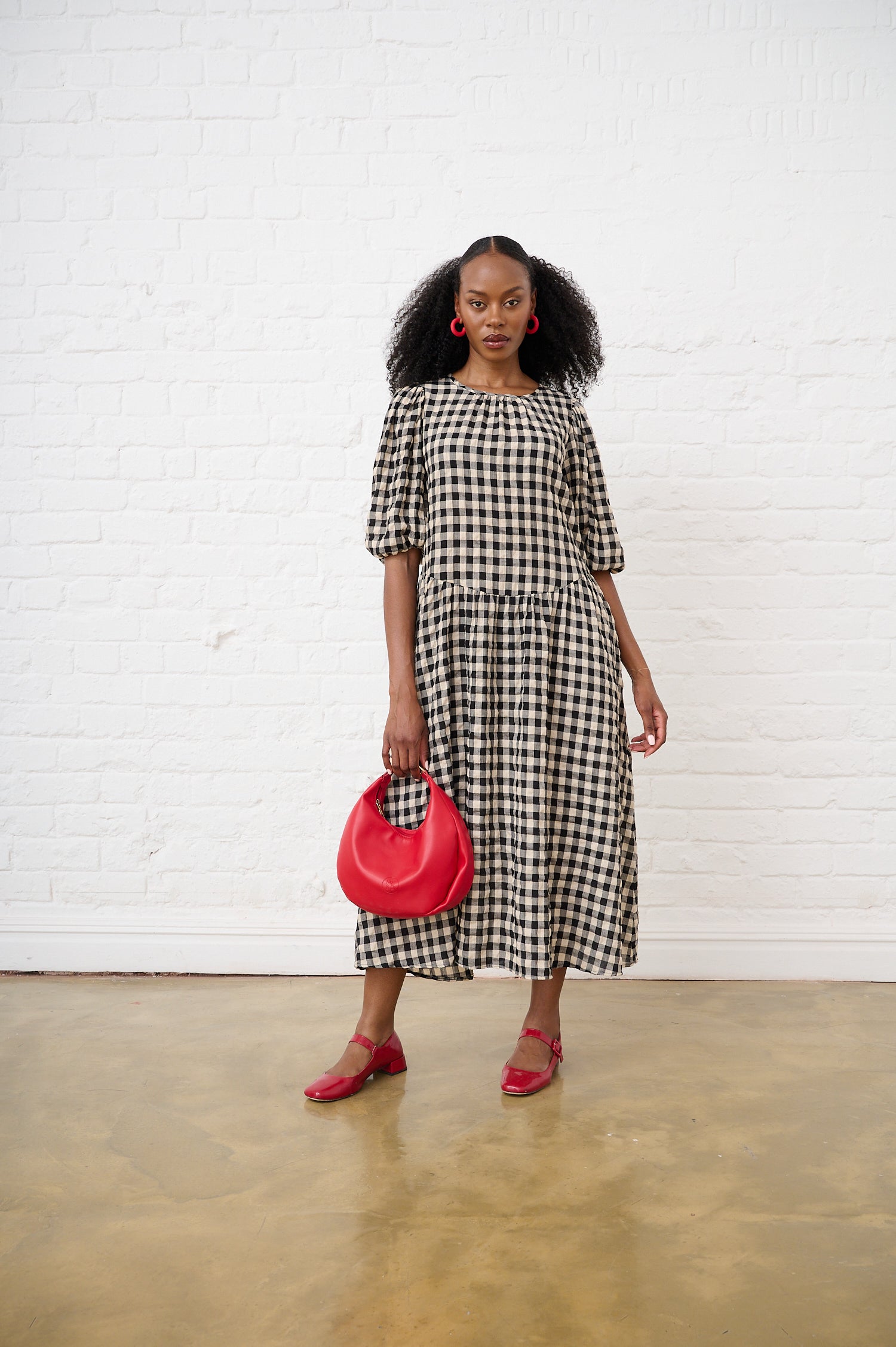 Black Gingham Bow Dress – Me&B