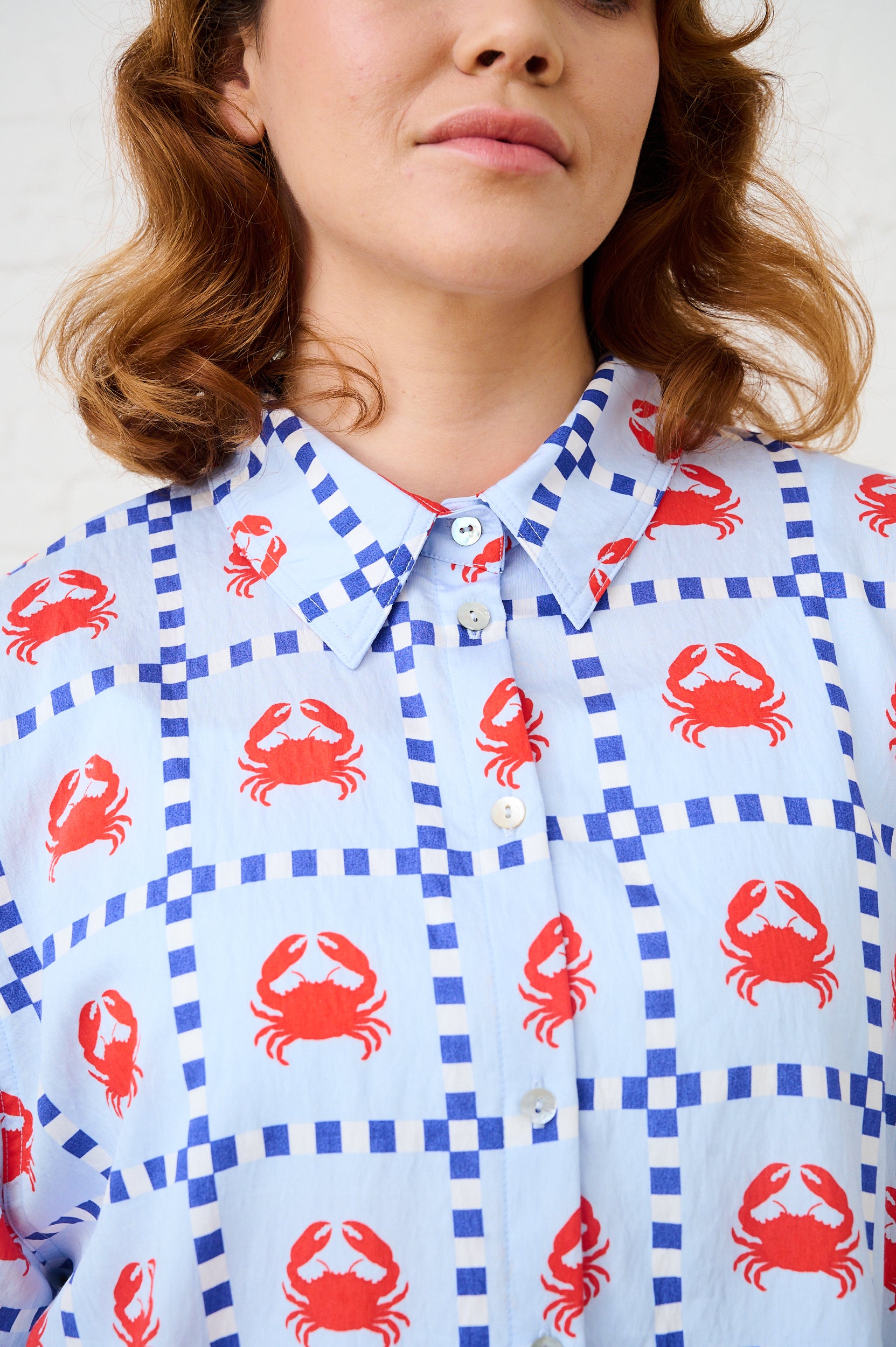 Boxy Shirt in Crab Print