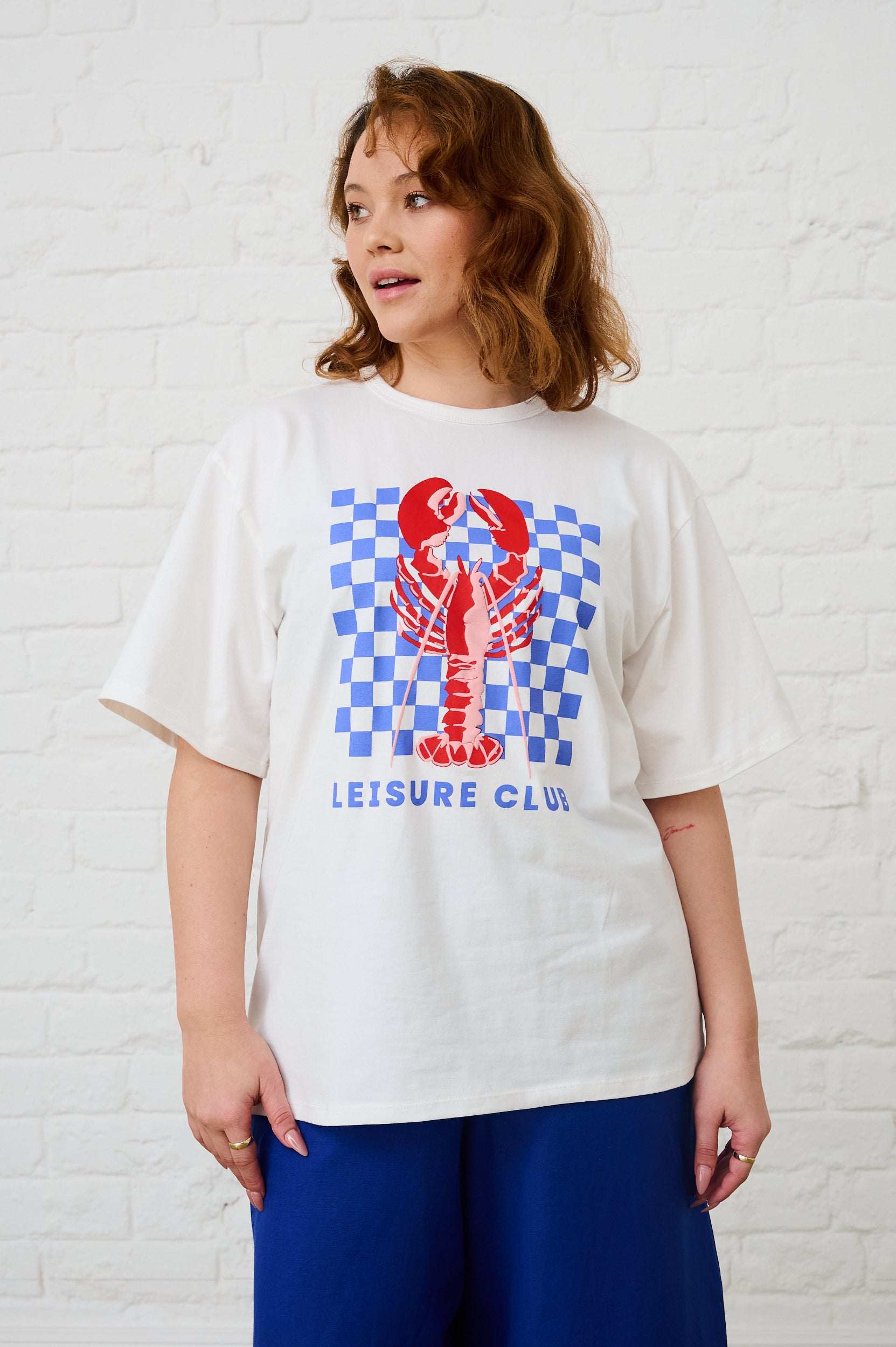 The Boxy Tee with Lobster Print
