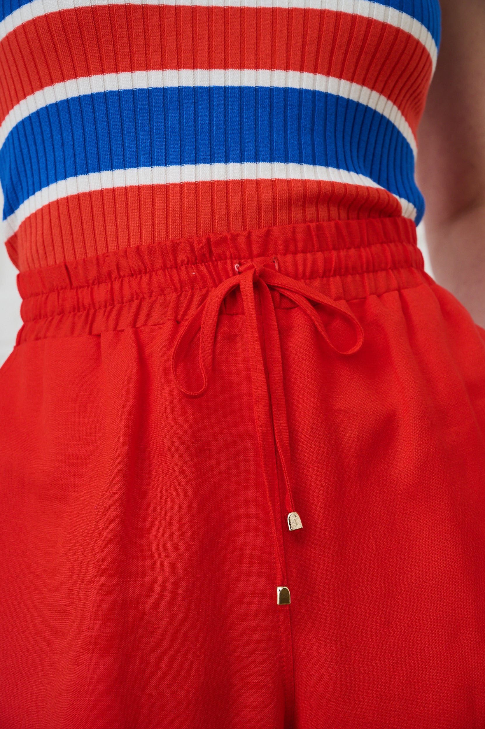 Soft Linen Shorts in Coral