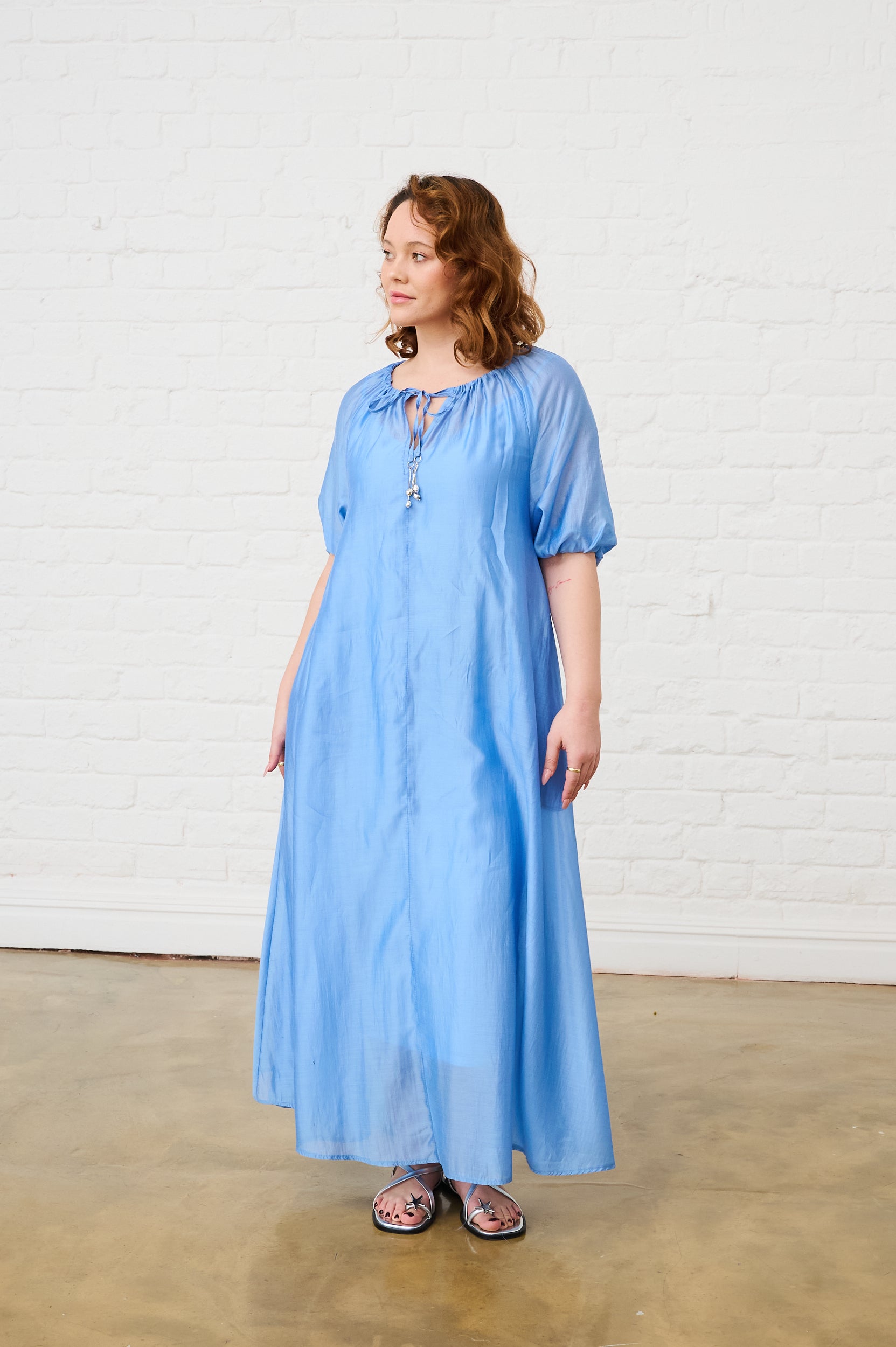 The Maxi Flow Tunic in Ice Blue