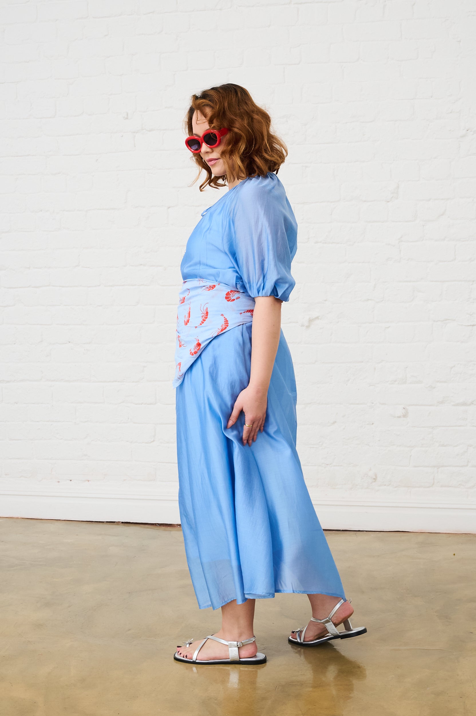 The Maxi Flow Tunic in Ice Blue