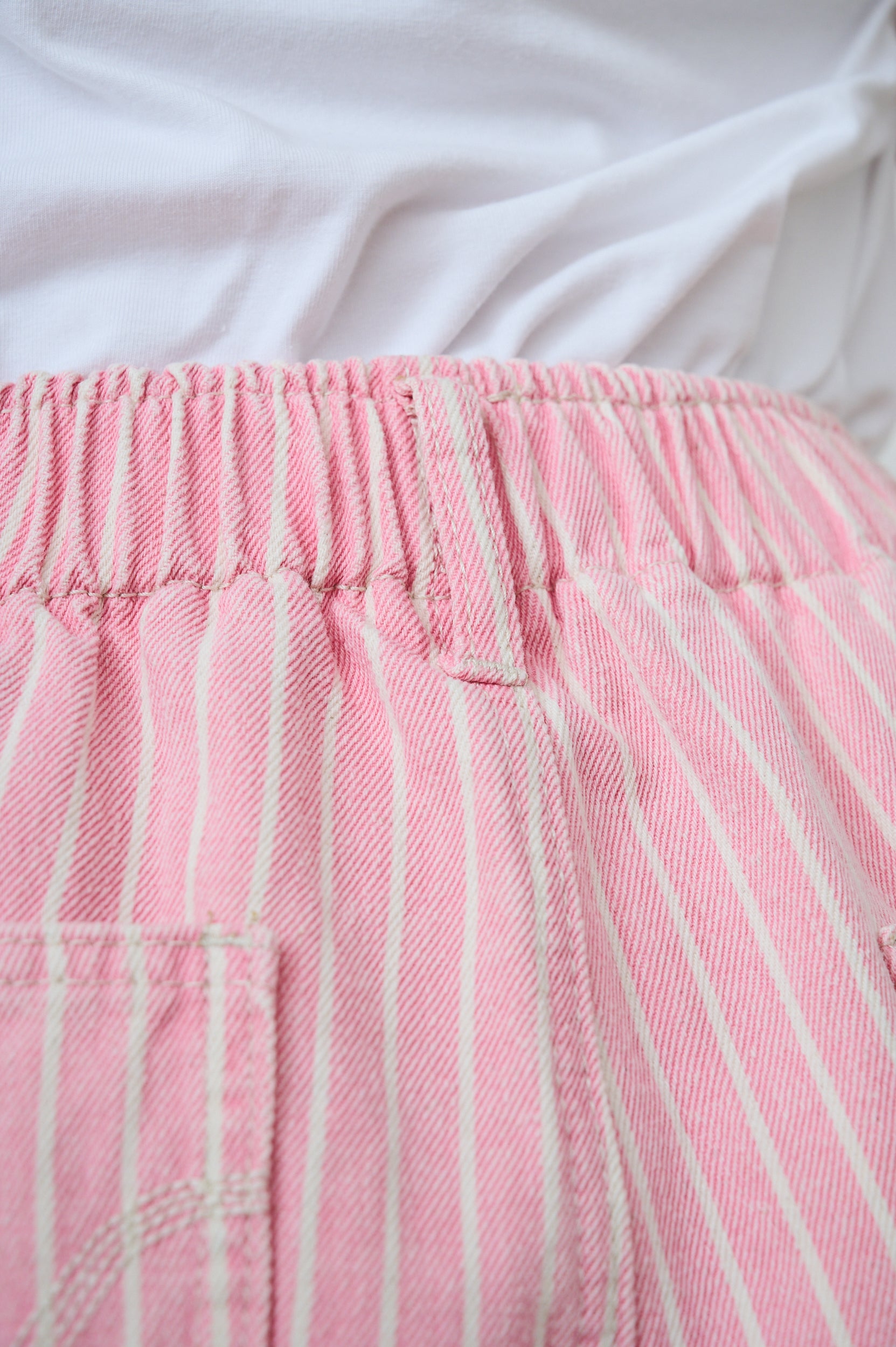 The Mom Jean in Pink Stripe