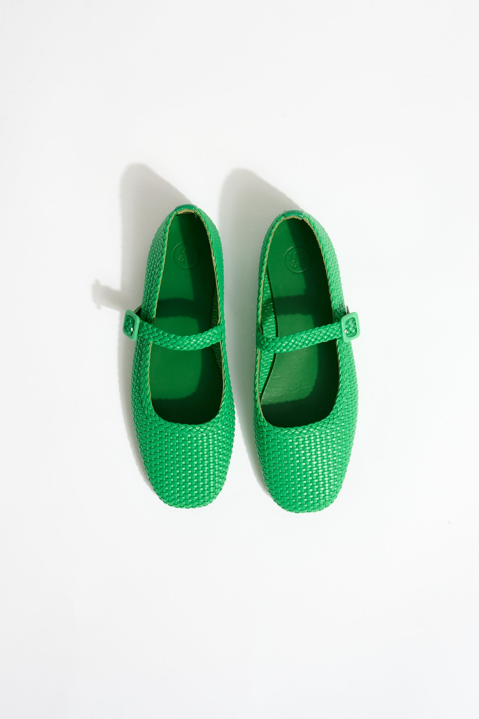 Woven Mary Jane in Green