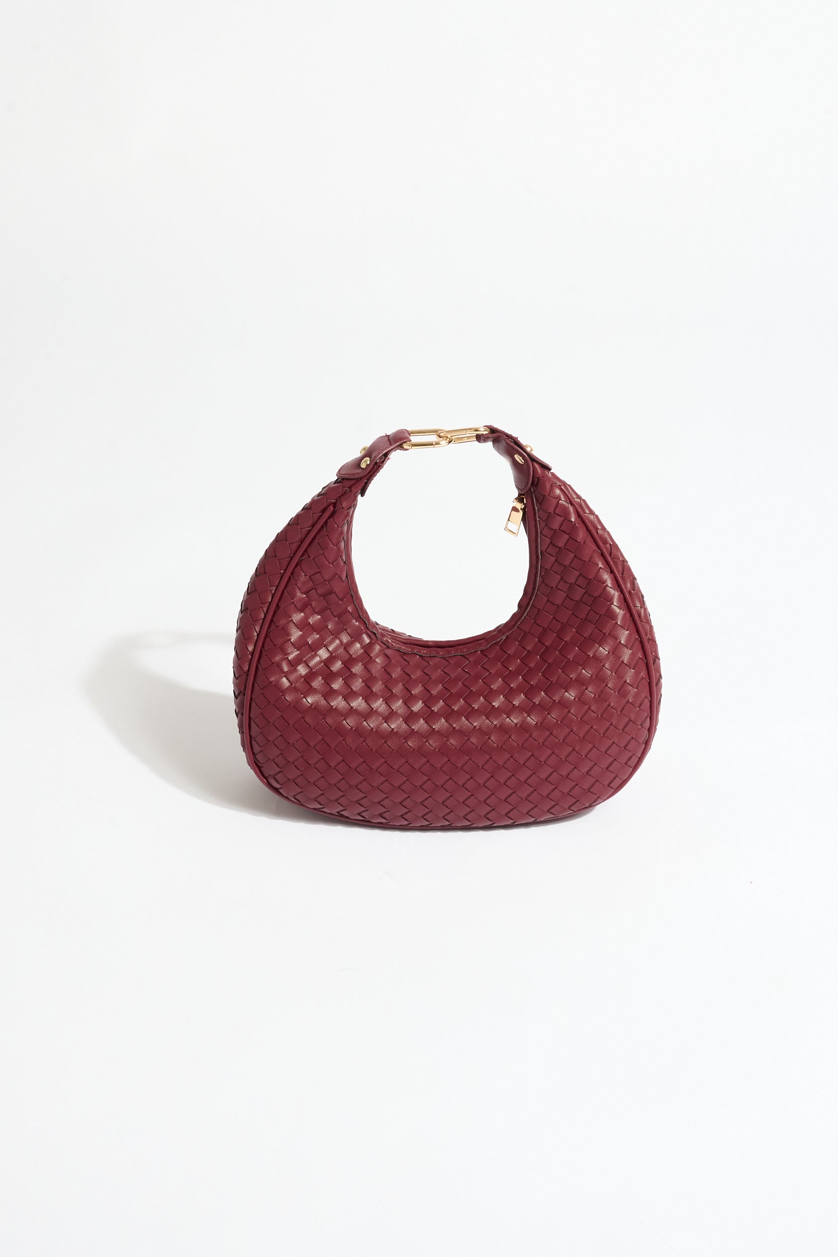 Woven Everyday Bag in Burgundy