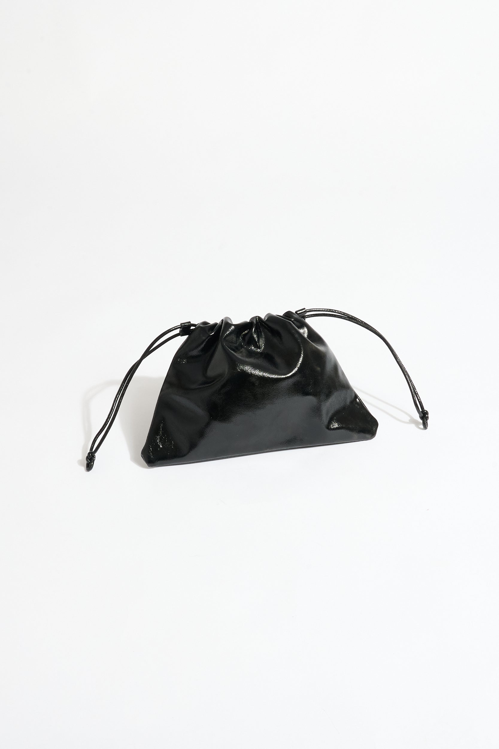 Ruched Clutch in Black