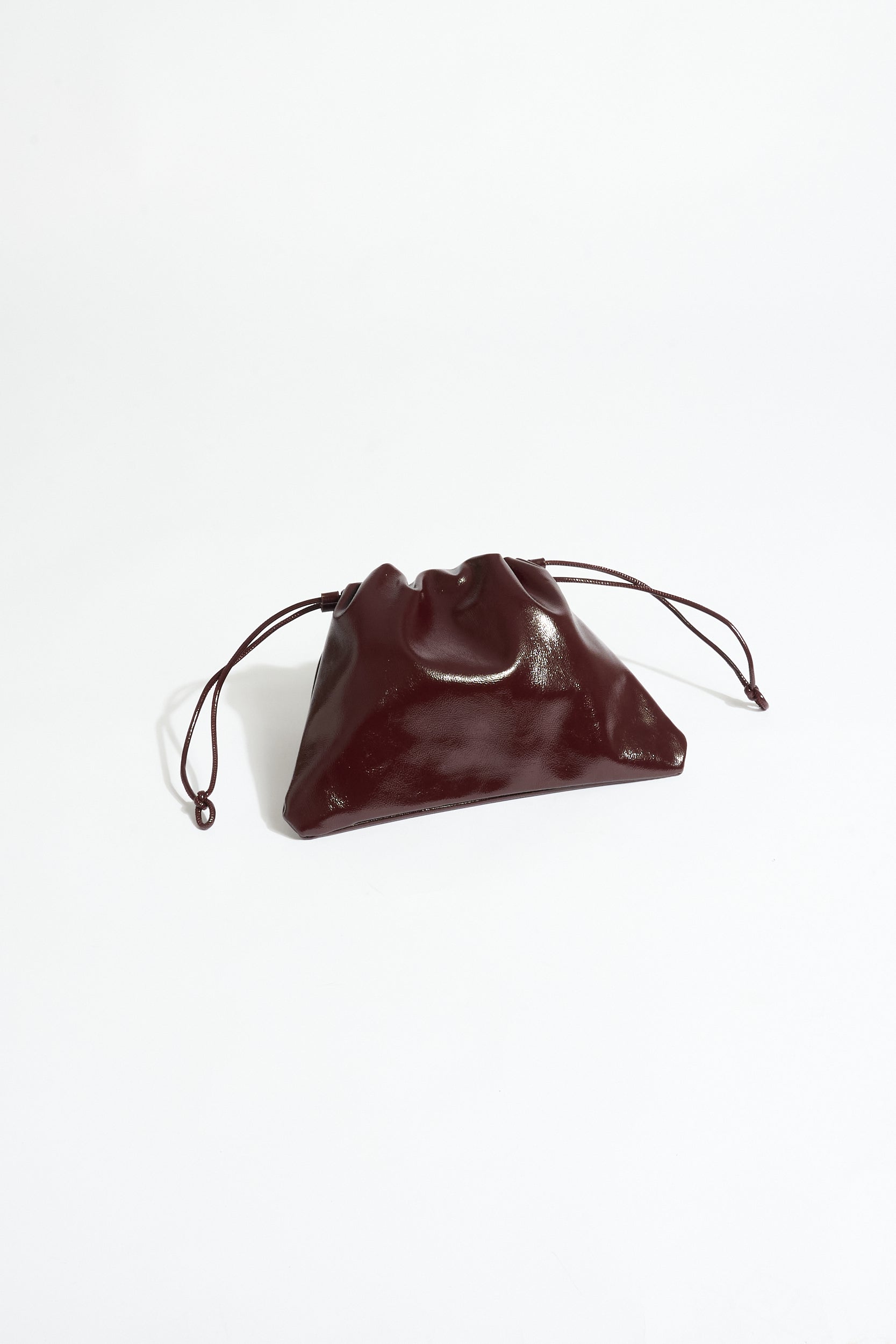 Ruched Clutch in Burgundy