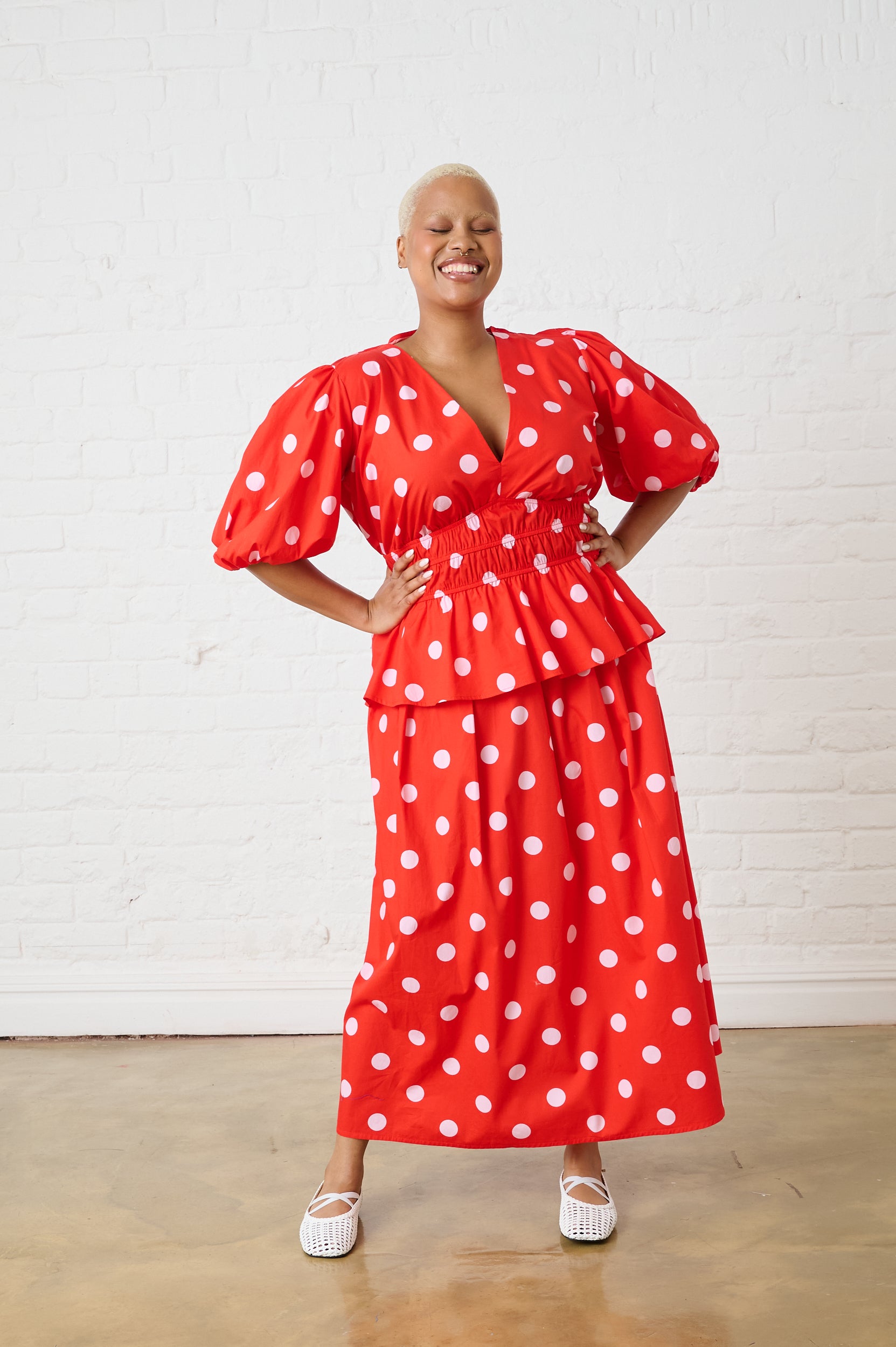 Cotton Top in Pink Spot
