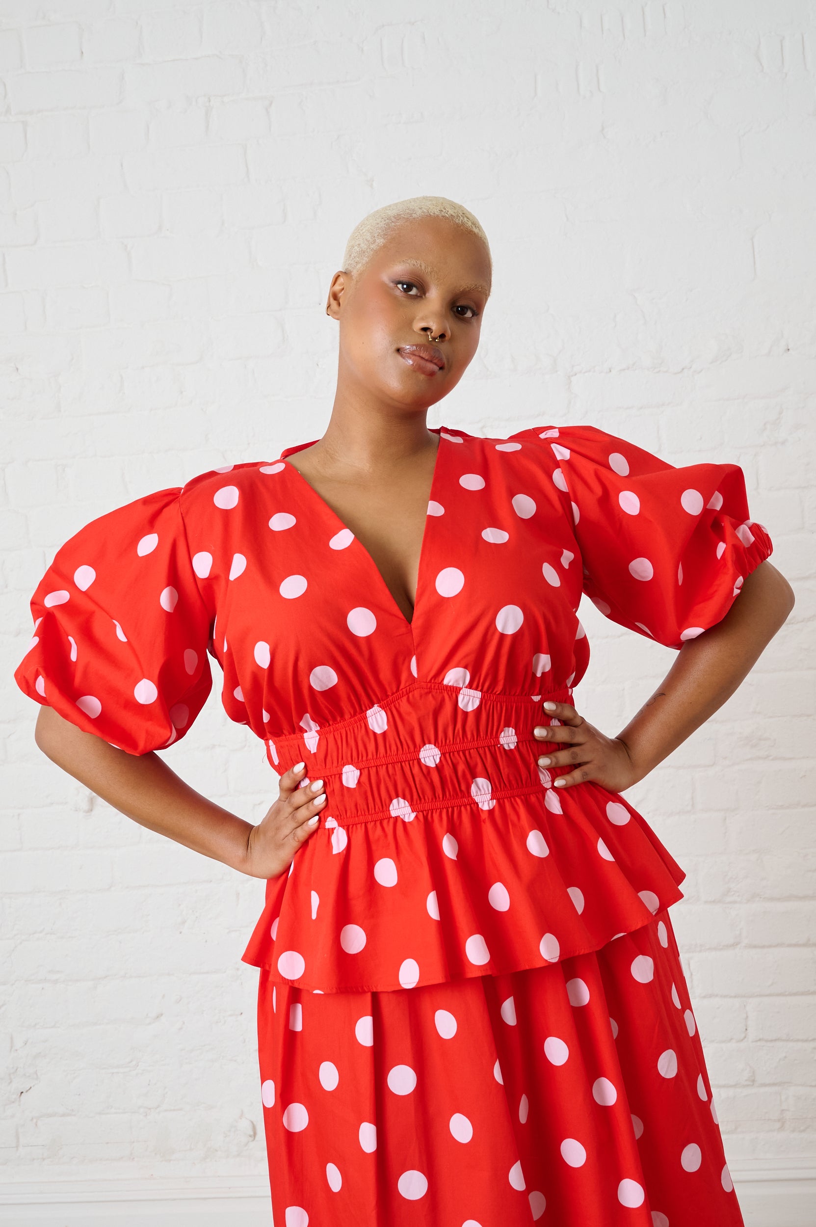 Cotton Top in Pink Spot
