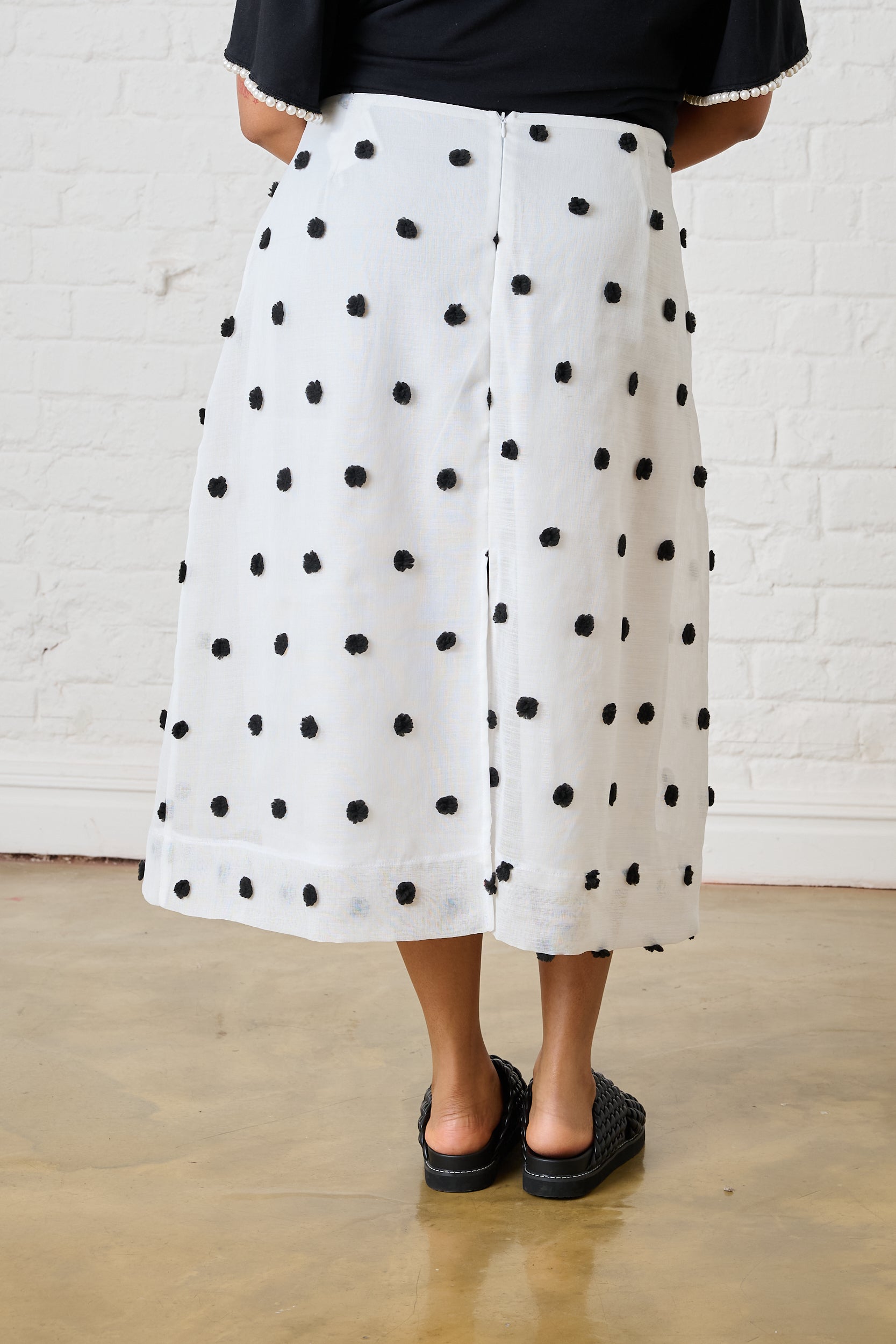Overlay Skirt in Black Spot