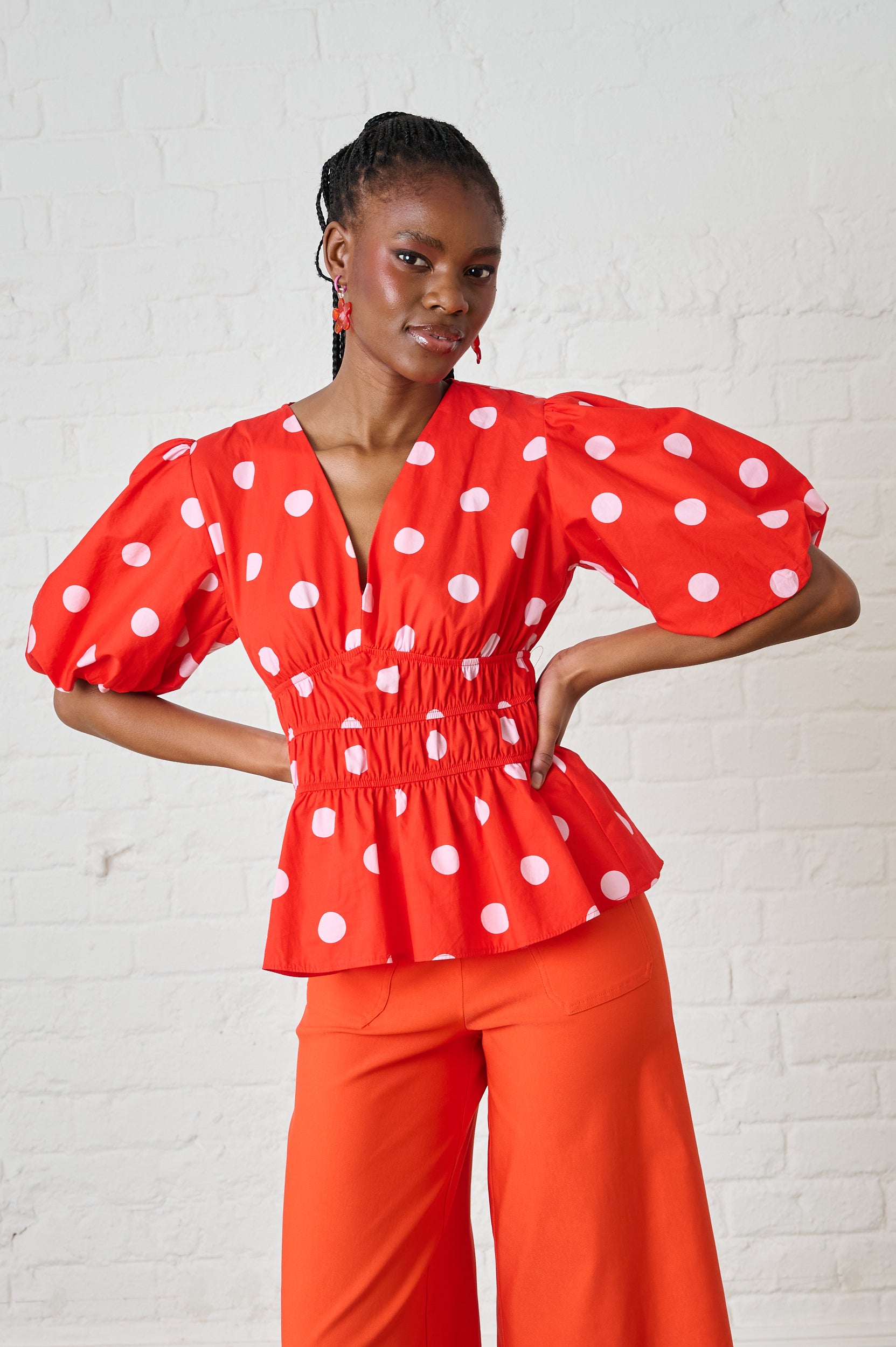 Cotton Top in Pink Spot