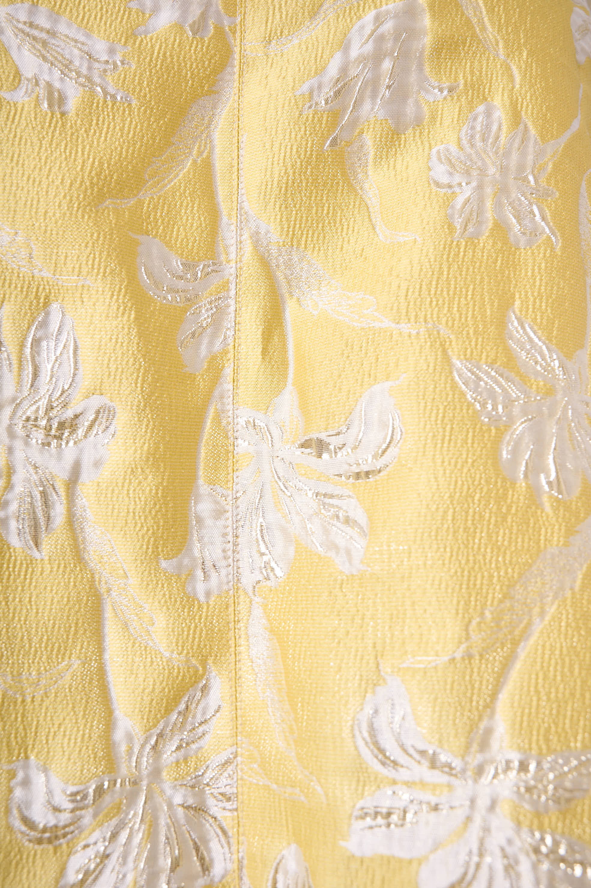 Yellow Brocade Swing Dress