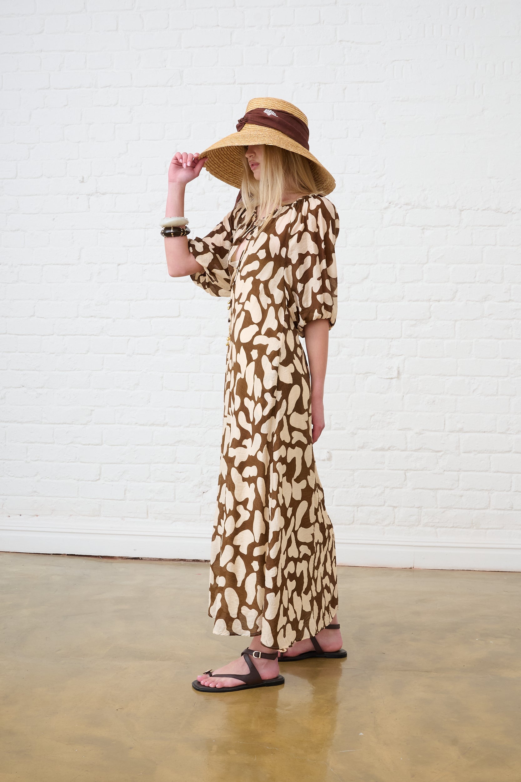 The Maxi Flow Tunic in Giraffe