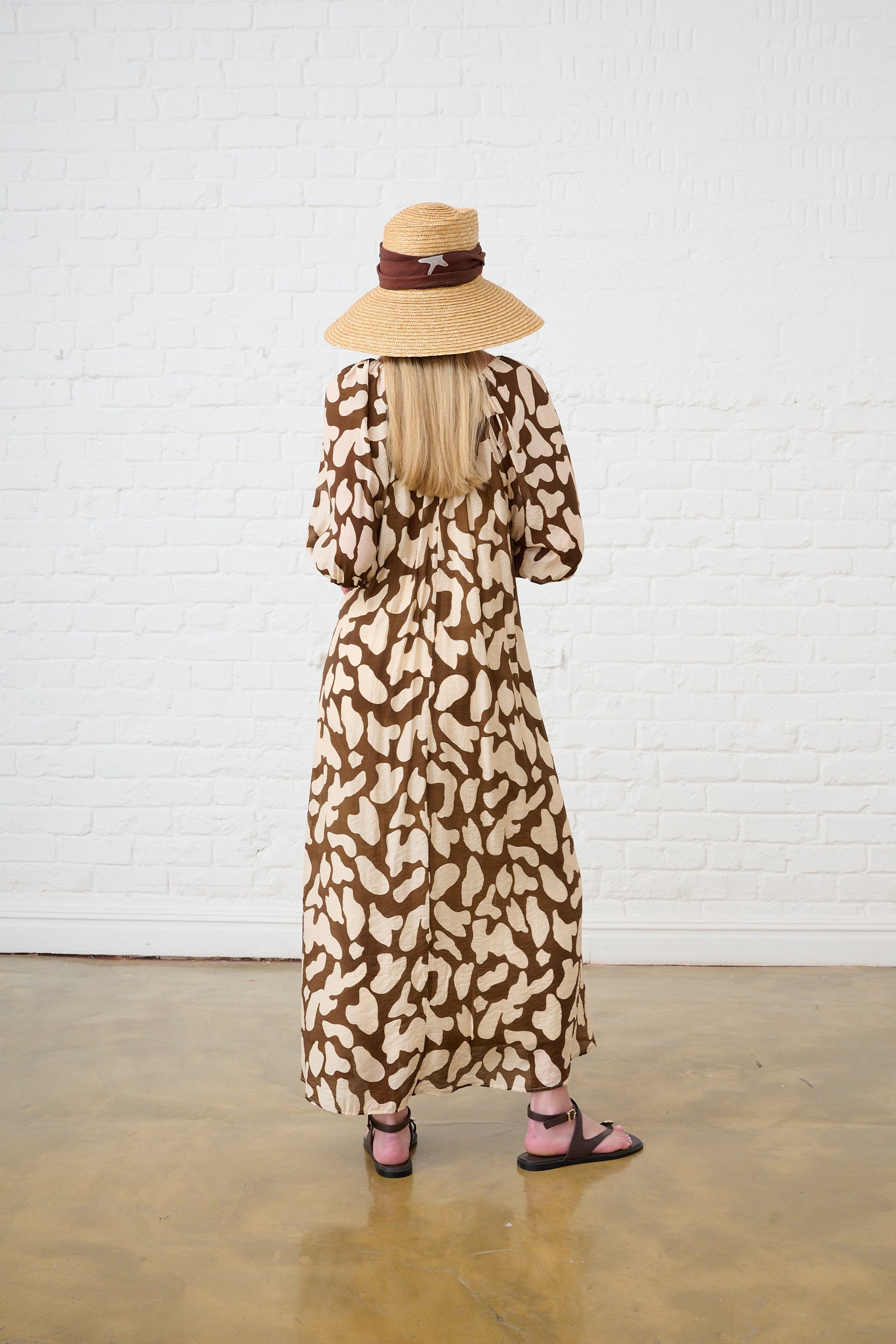 The Maxi Flow Tunic in Giraffe