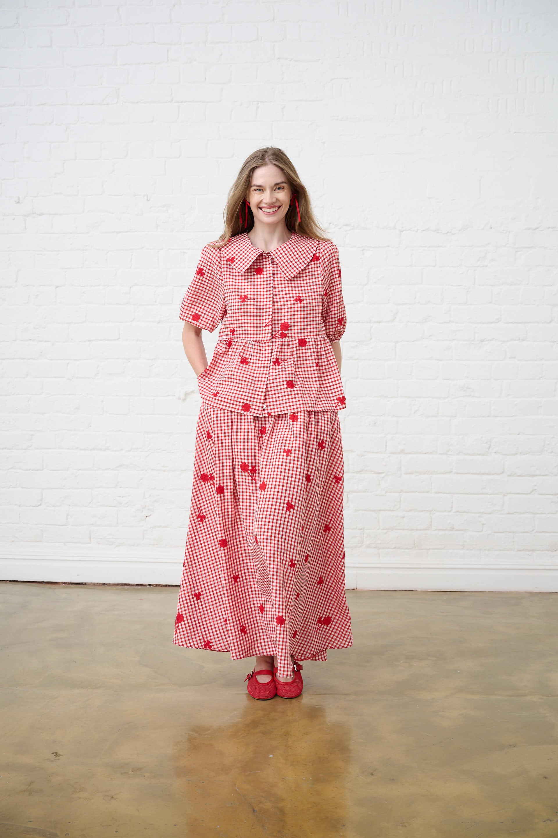 sachin and babi light blue dress Ivory Floral Embroidered Maxi Dress - All Dresses