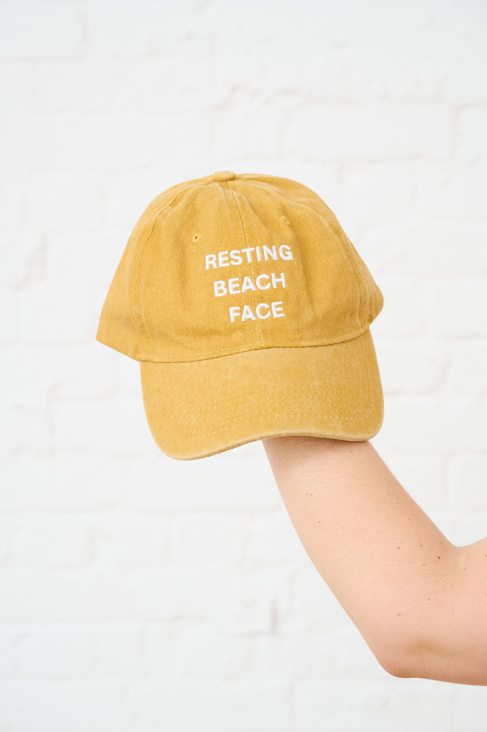 Beach Face Yellow Cap