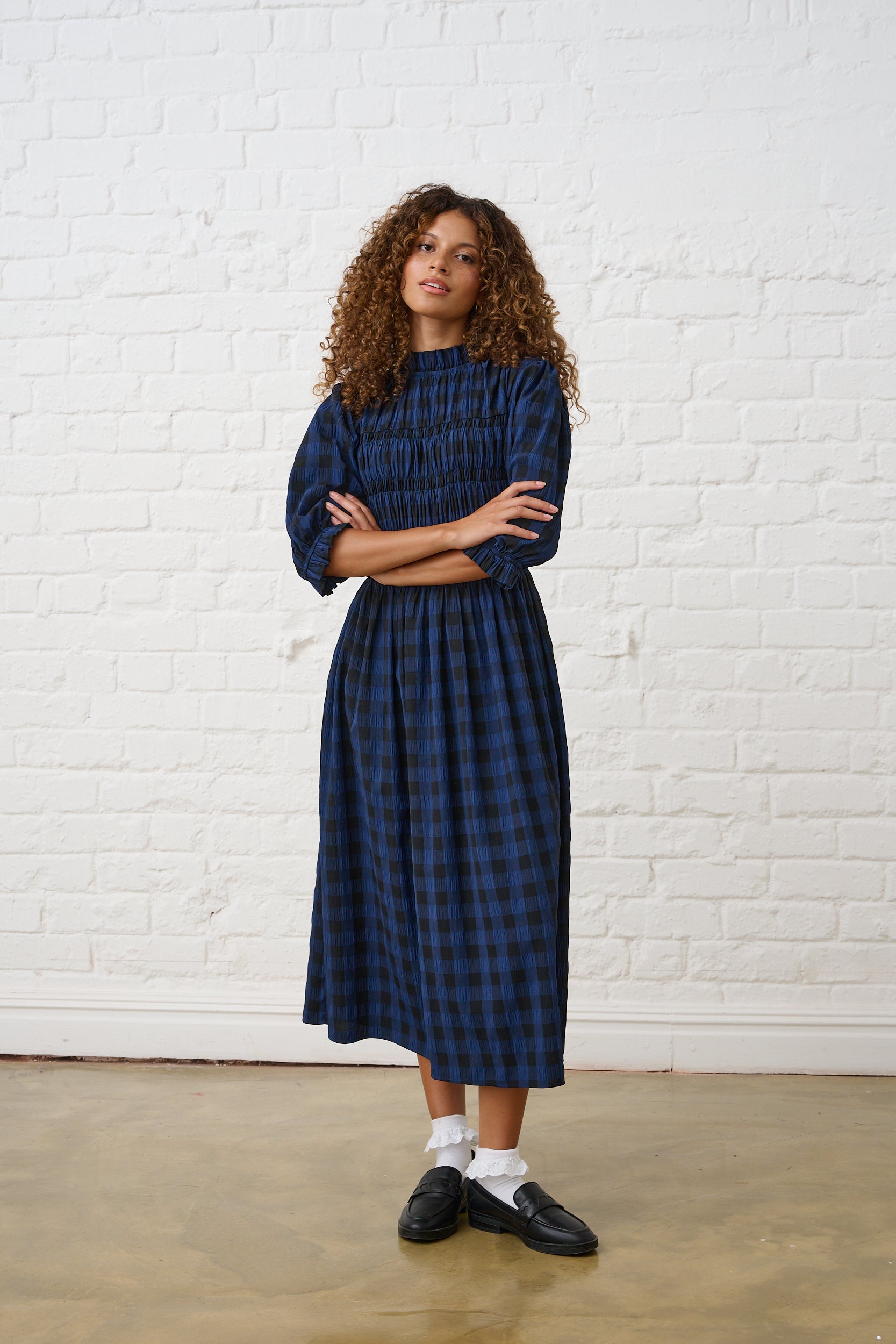 black sleeve dress midi Kate Beaded Sleeve Midi Travel Dress