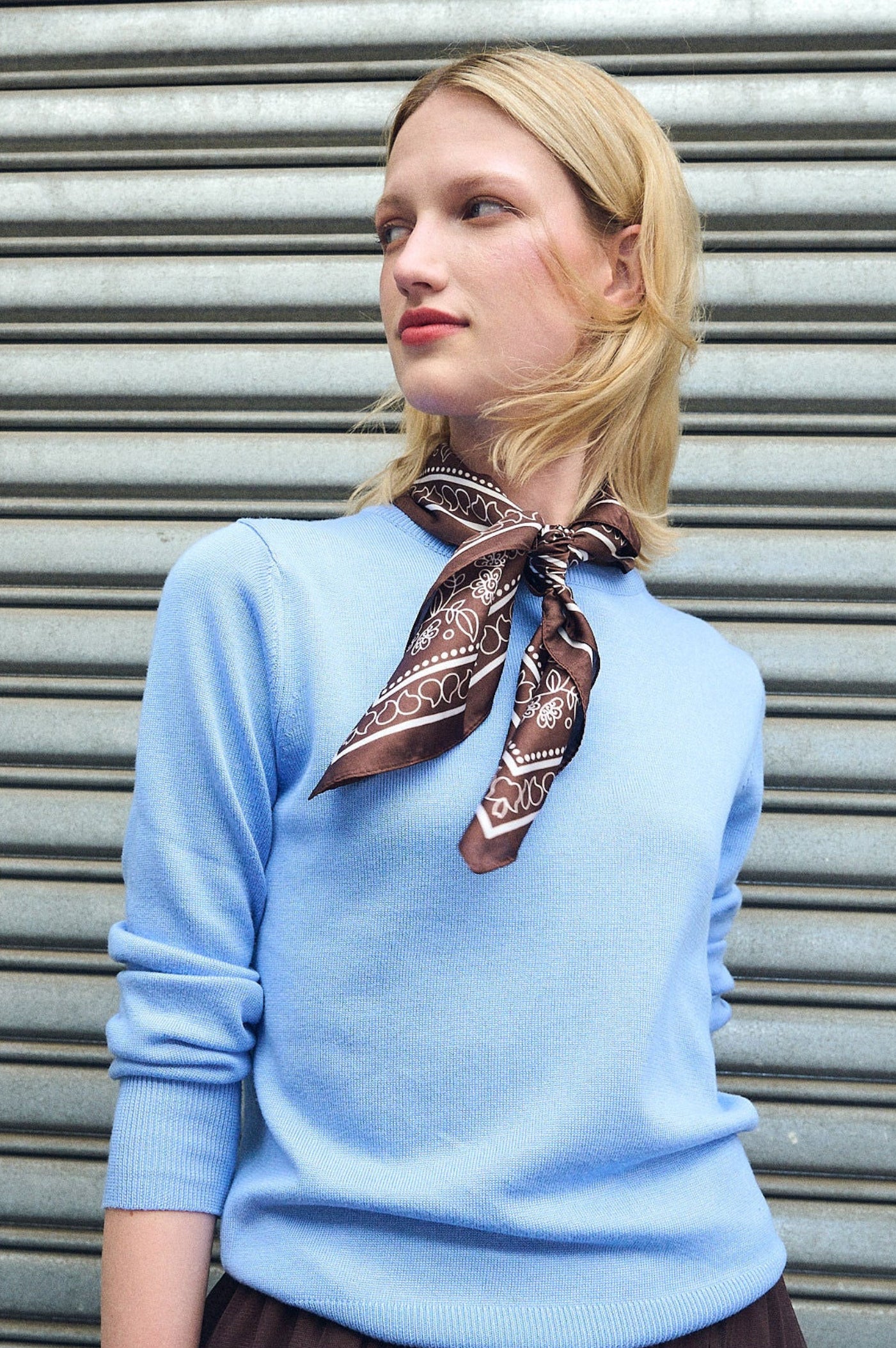 Chocolate Brown Bandana Square Scarf – Me&B