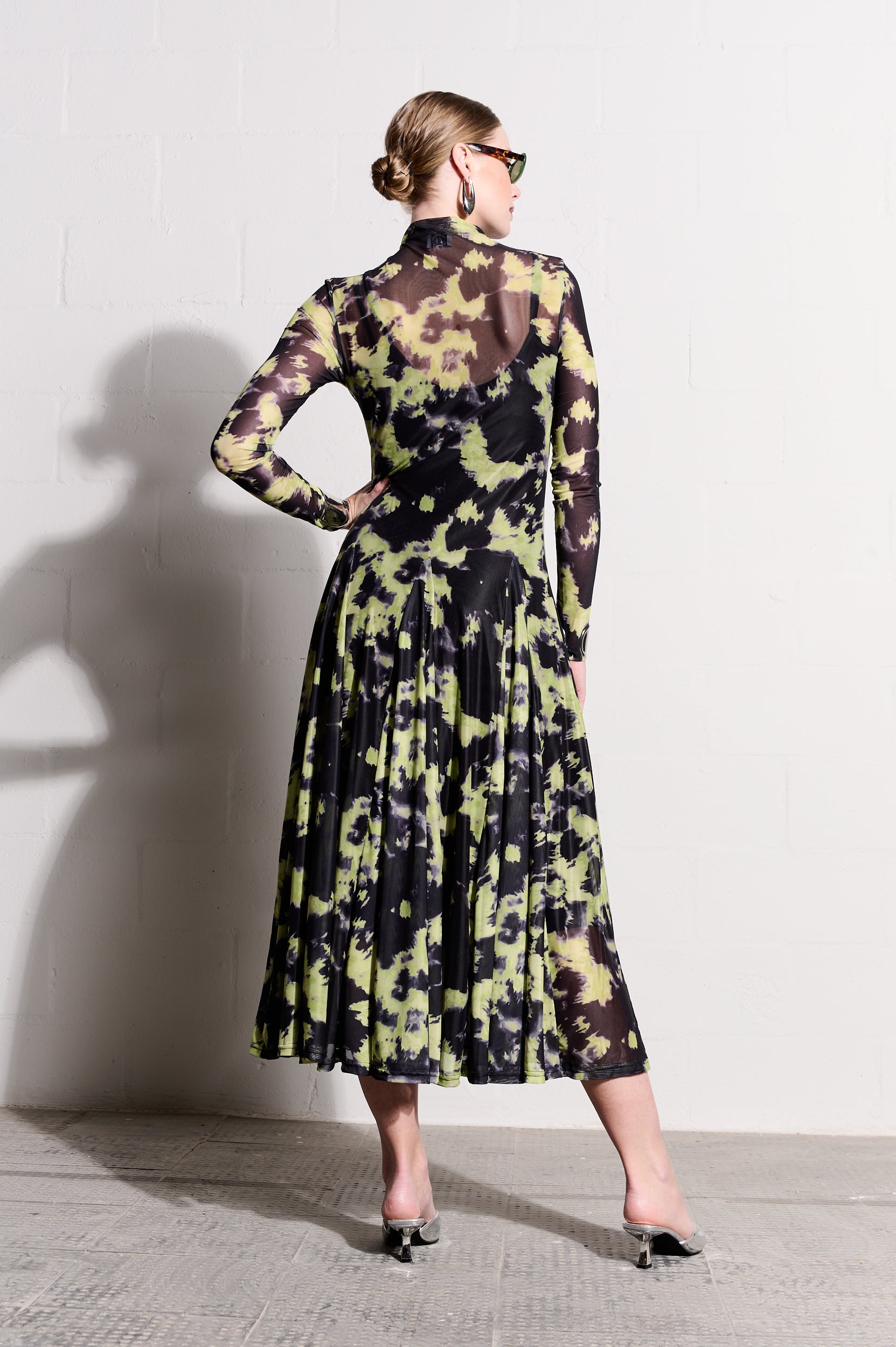 The Mesh Dress in Lime Acid