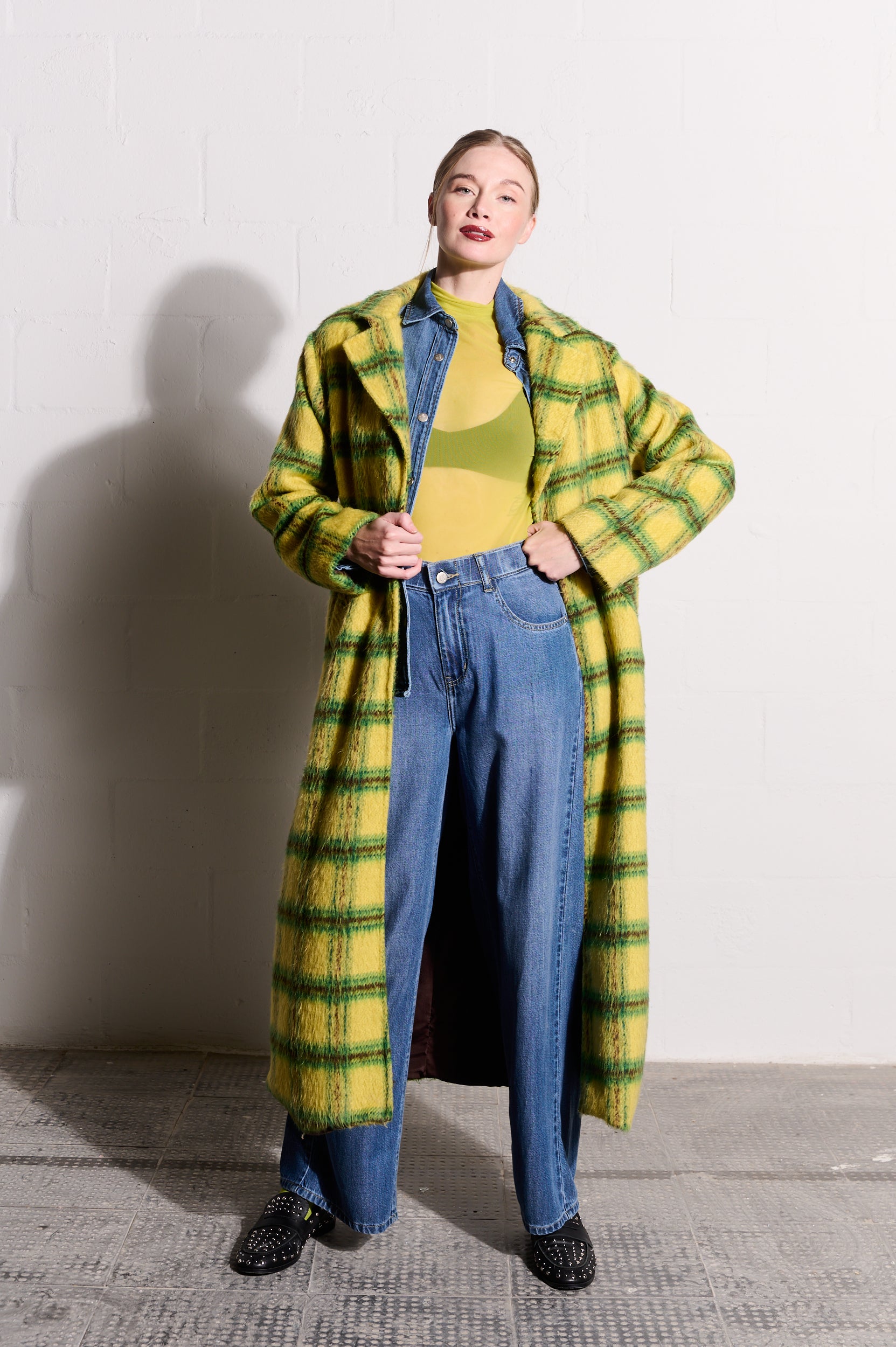 Melton Coat in Acid Check