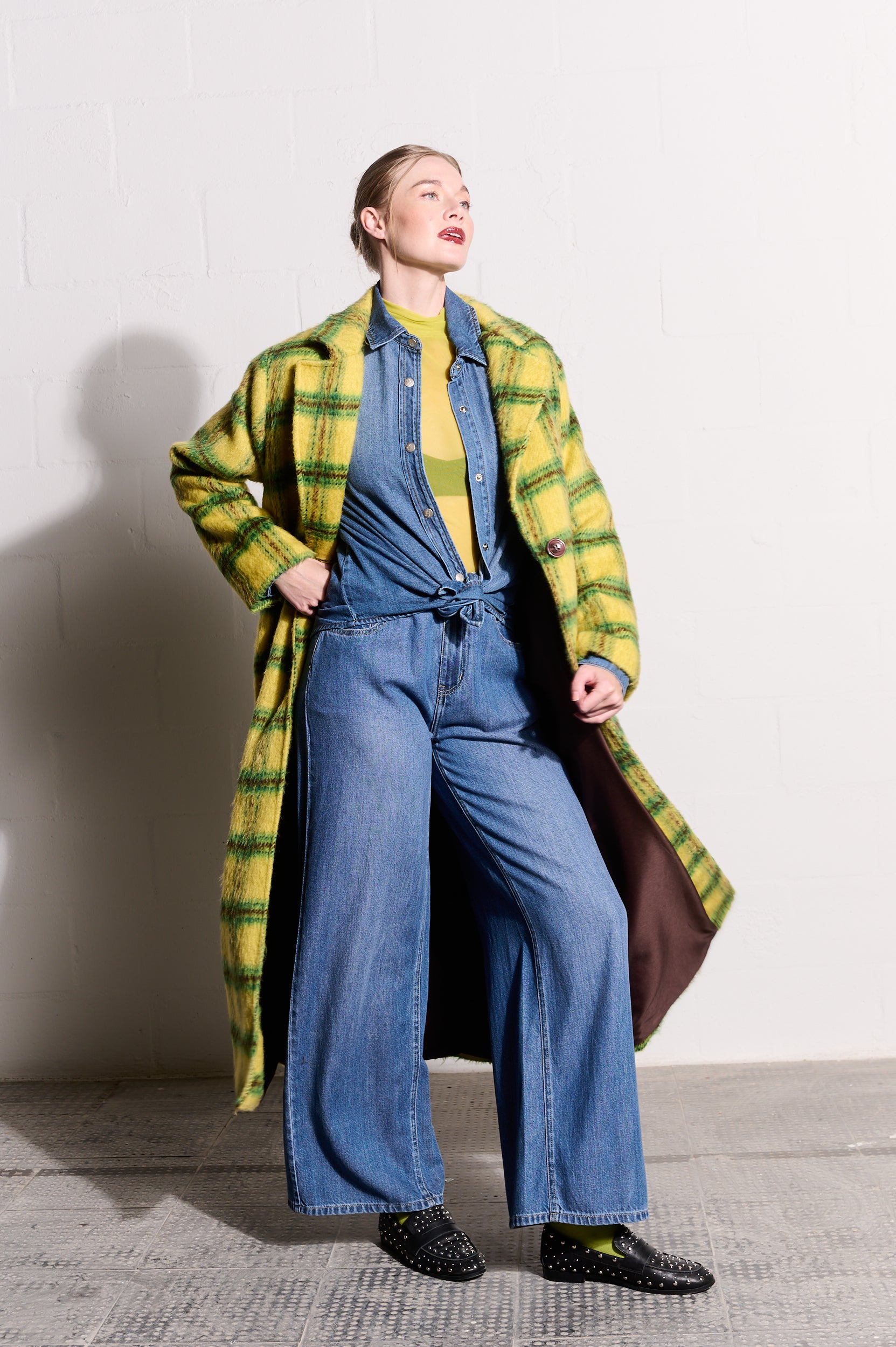 Melton Coat in Acid Check