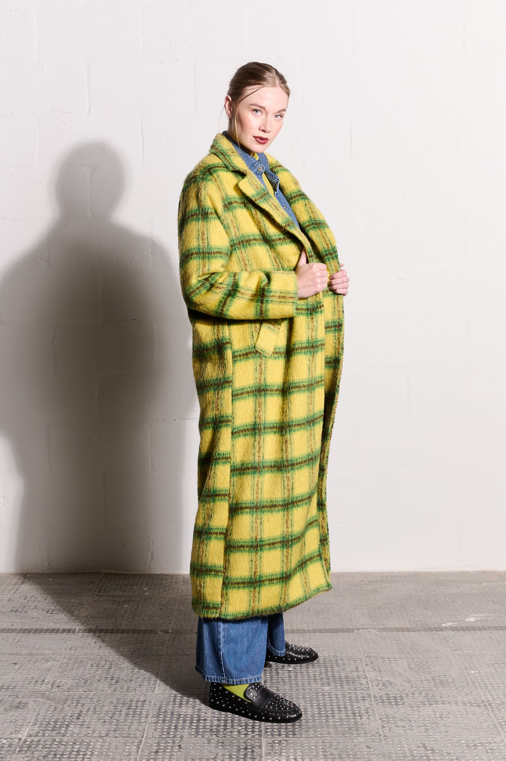Melton Coat in Acid Check