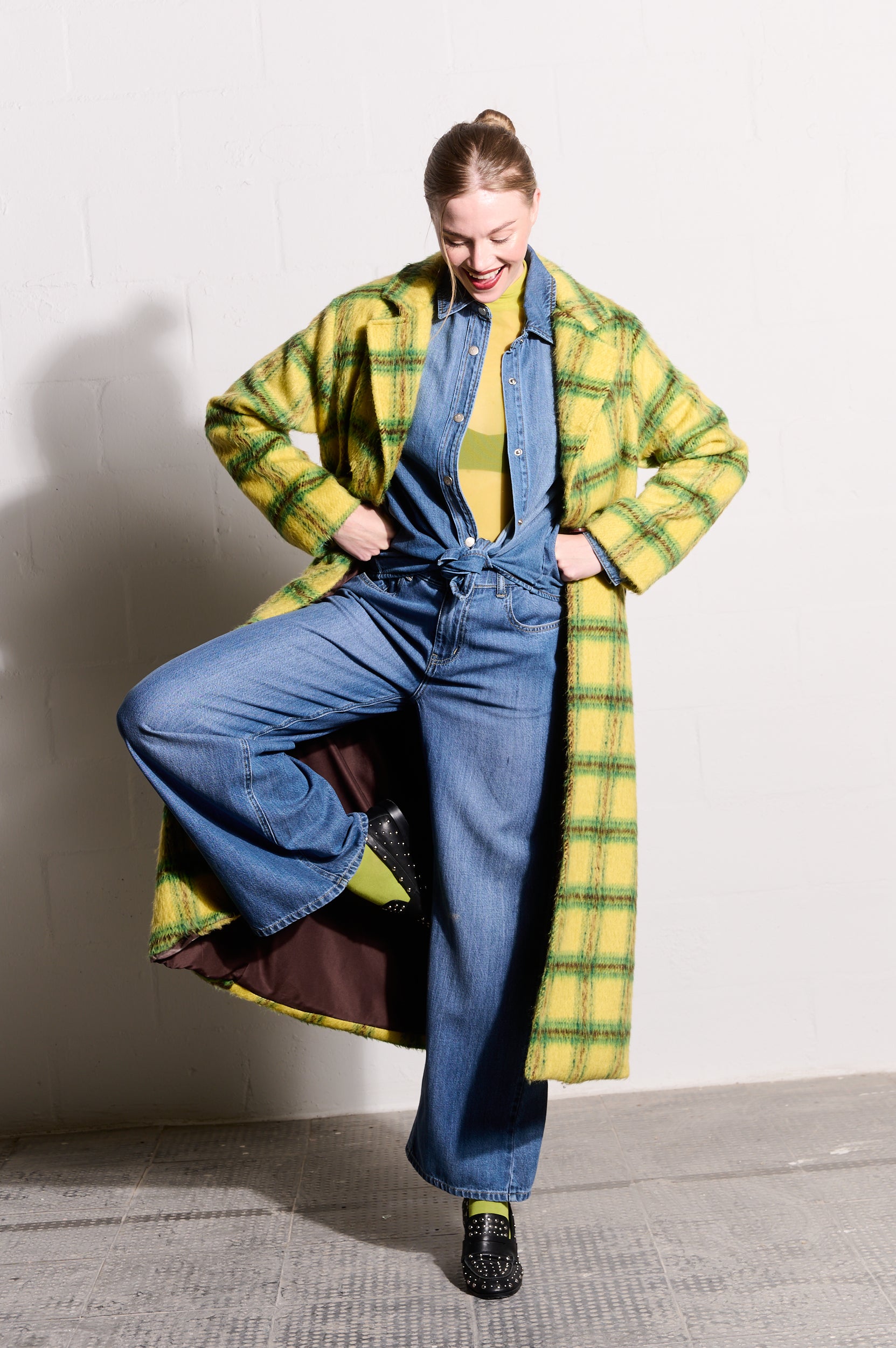 Melton Coat in Acid Check