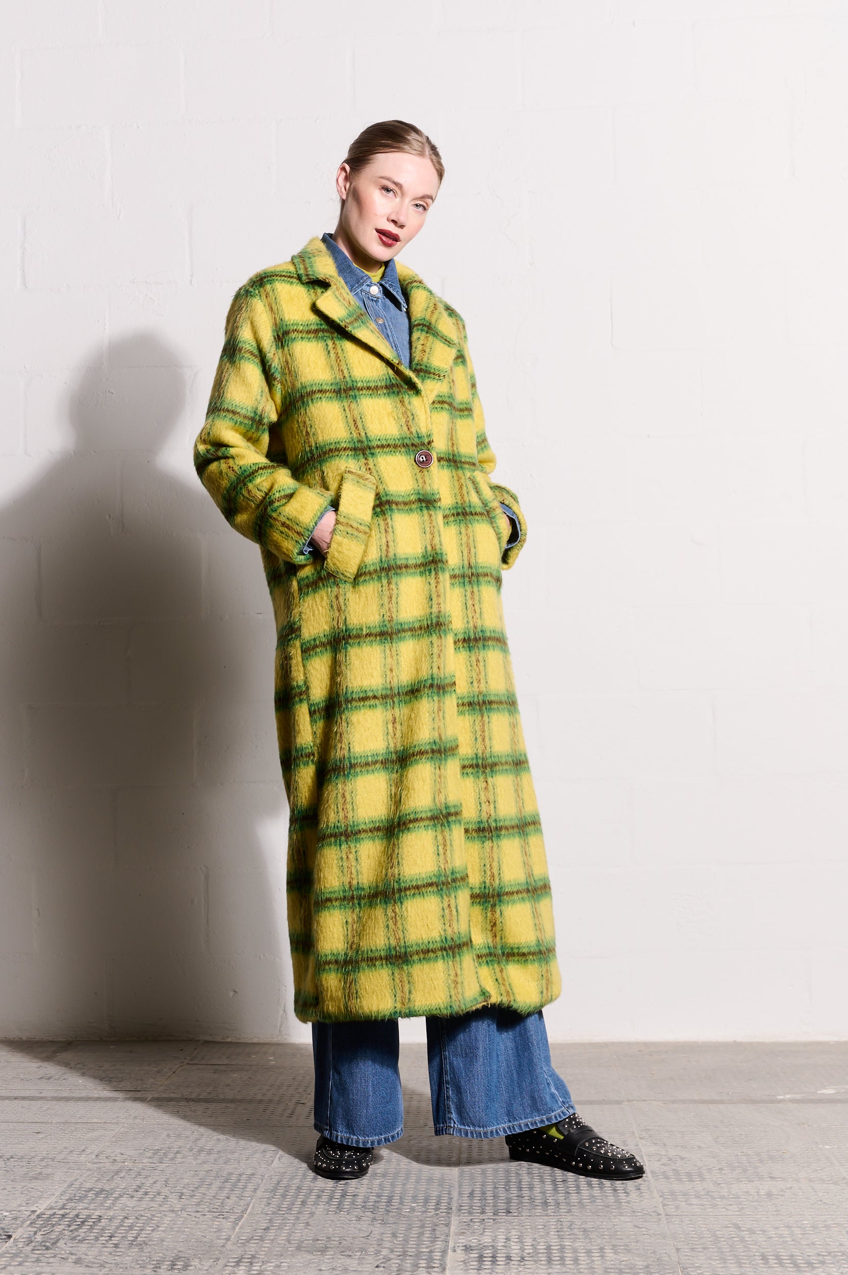 Melton Coat in Acid Check