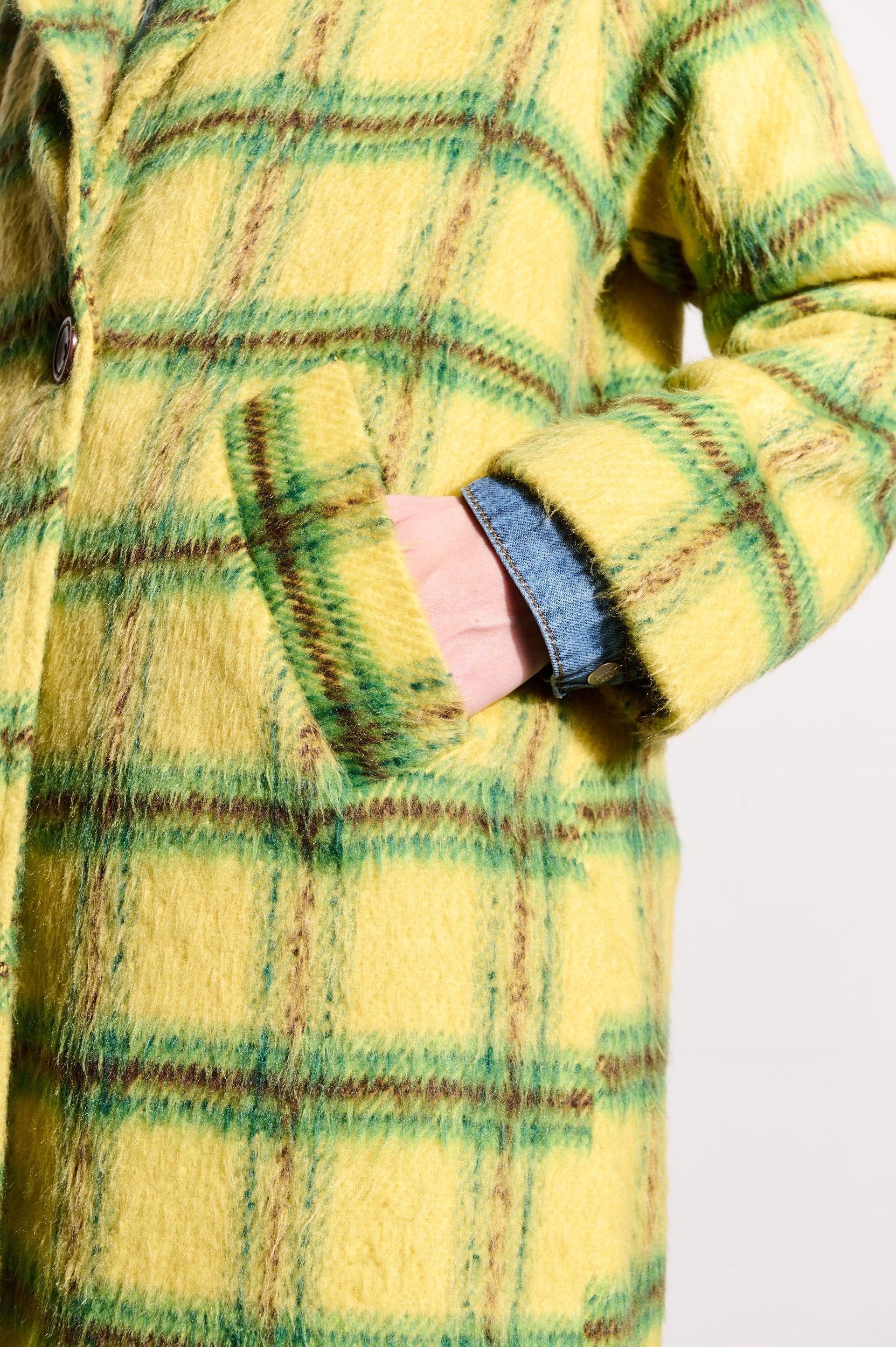 Melton Coat in Acid Check
