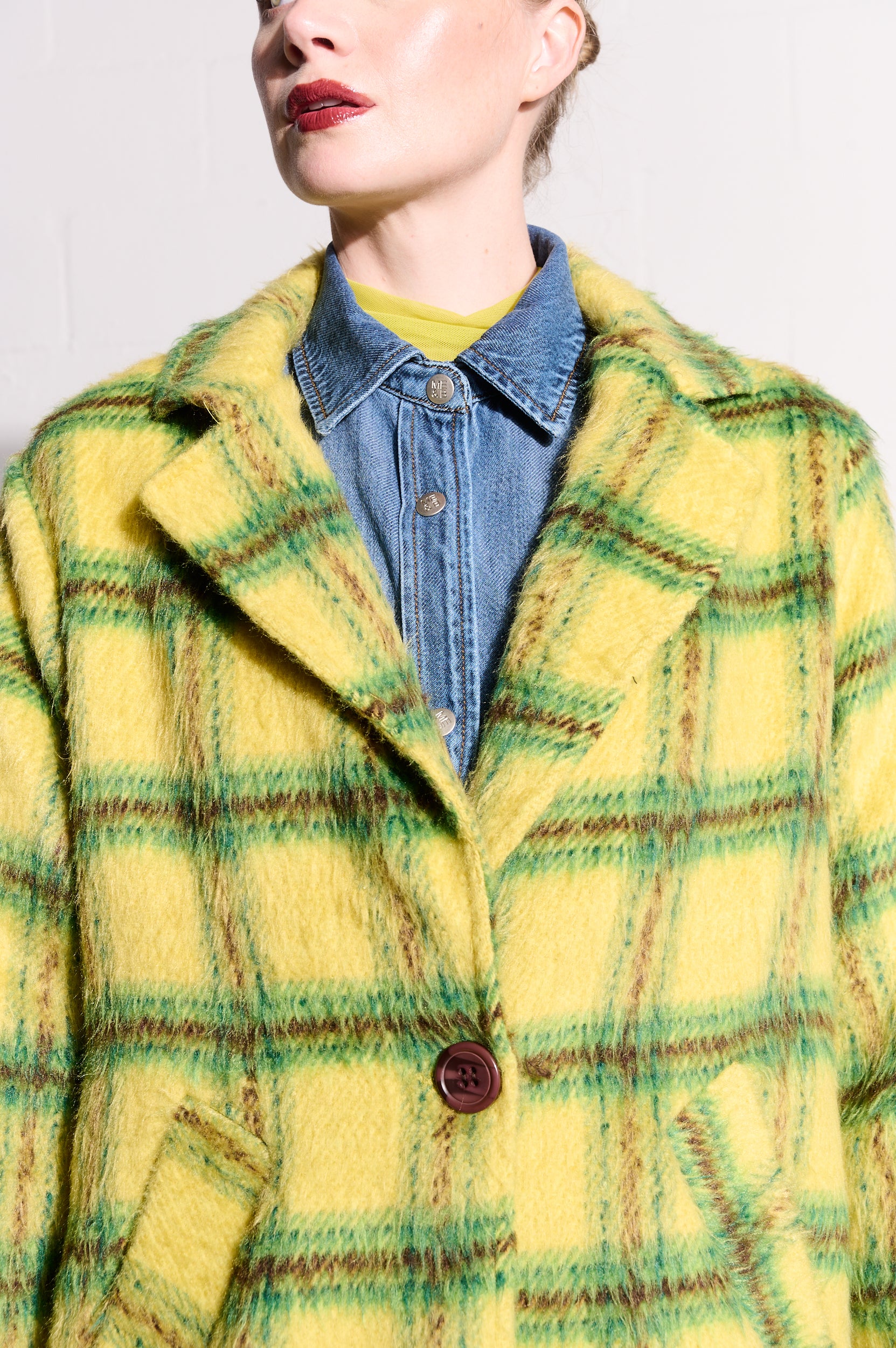 Melton Coat in Acid Check