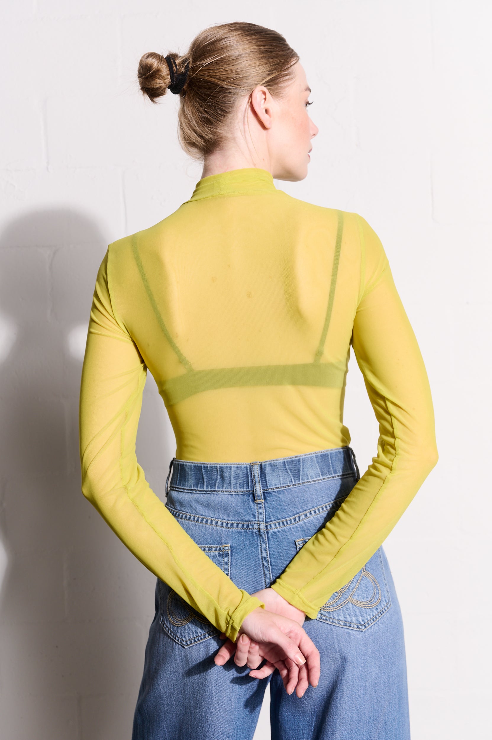 Polo Mesh Top in Acid