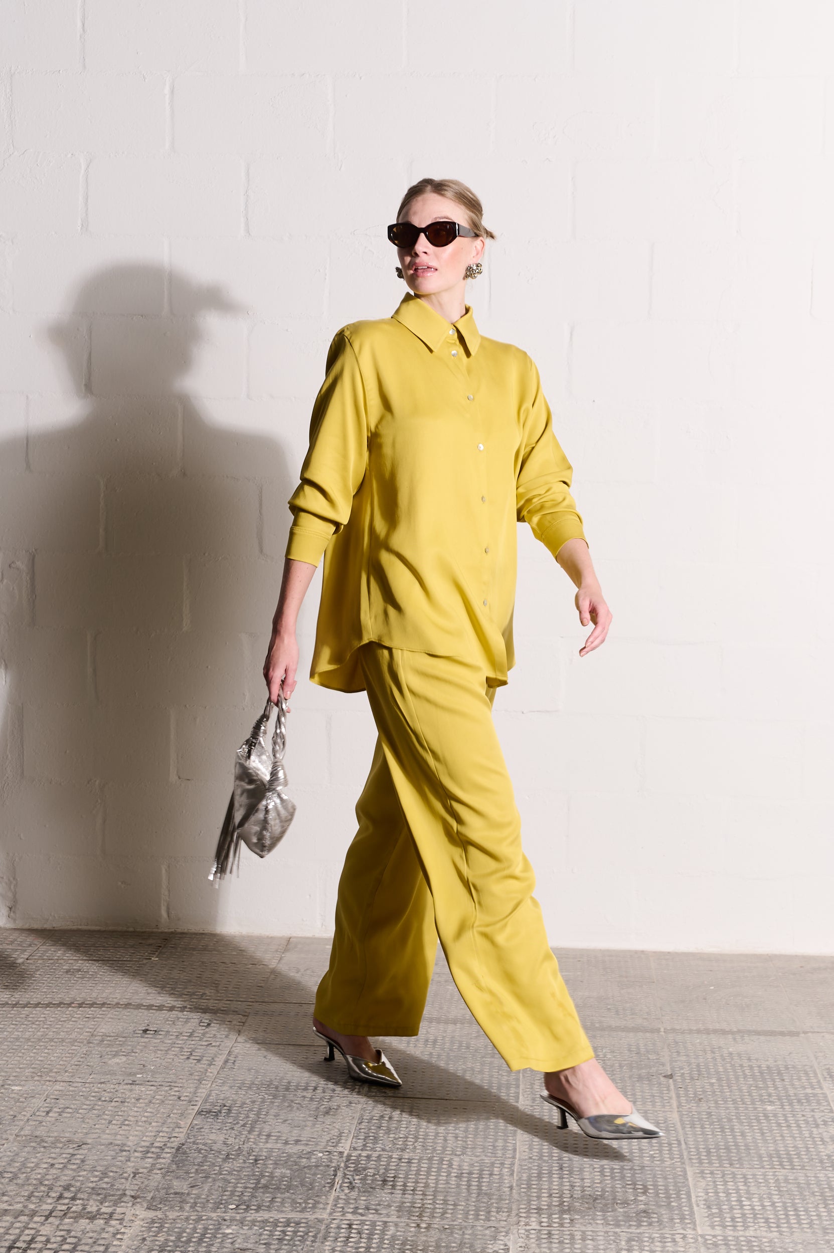 The Essential Shirt in Chartreuse