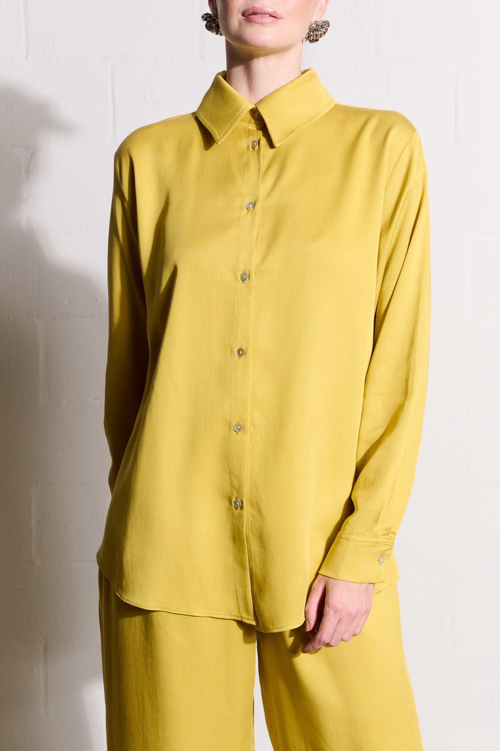 The Essential Shirt in Chartreuse
