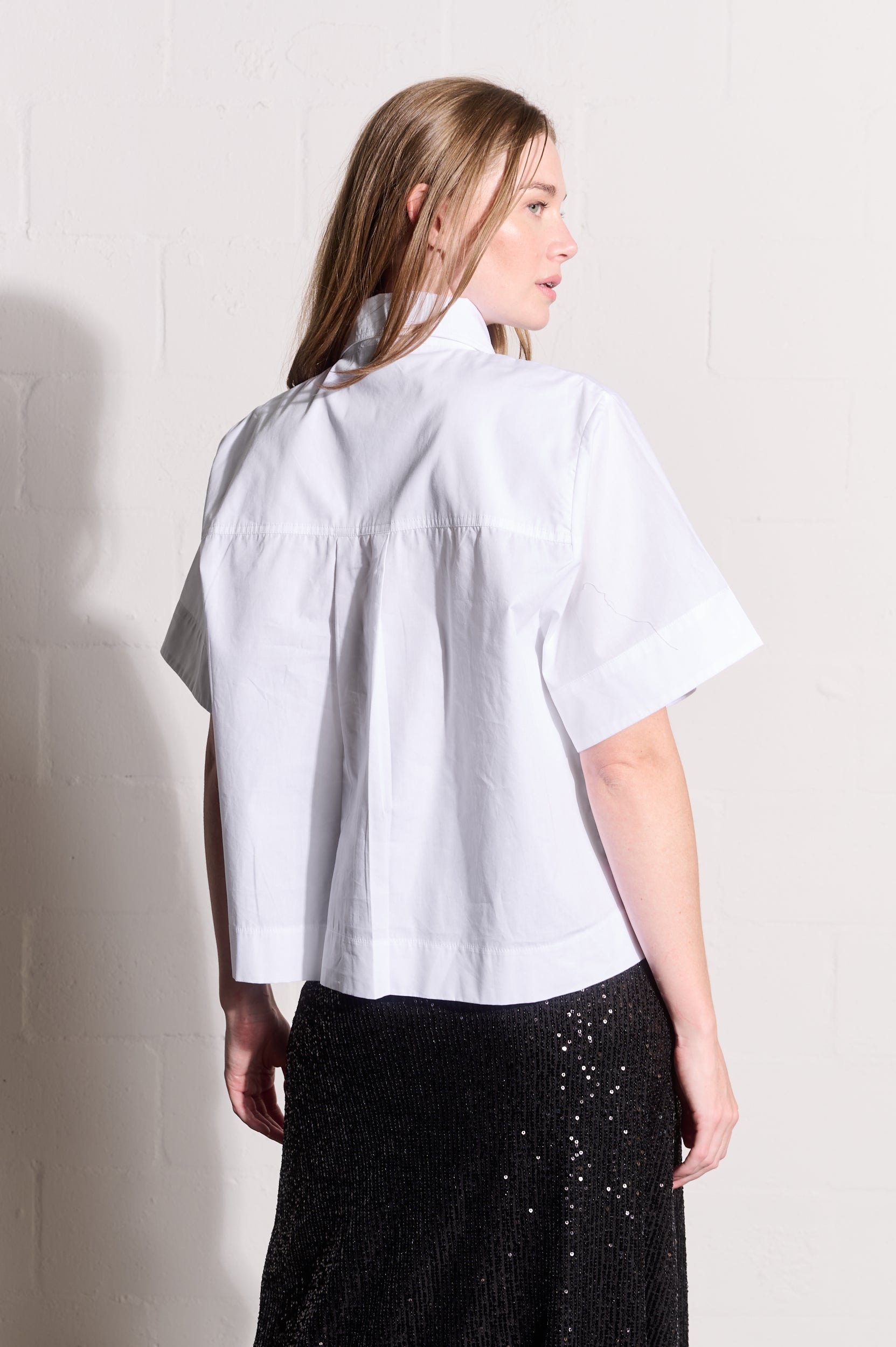 Extended Collar Boxy Shirt