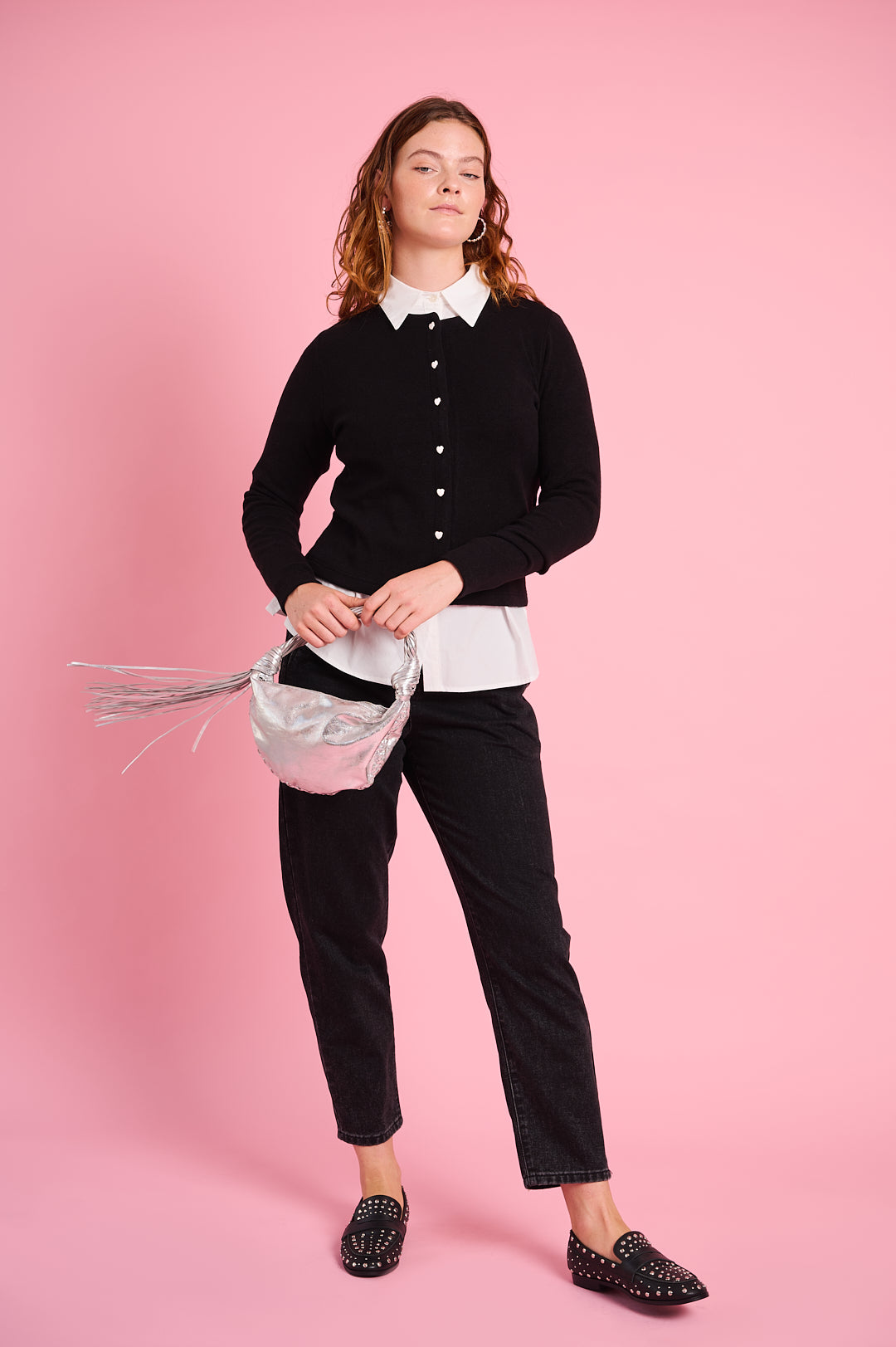 The Cut and Sew Cardigan in Black