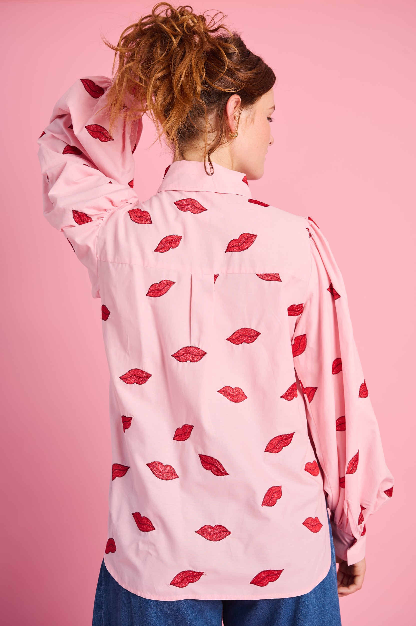 The Essential Shirt with Embroidered Lips