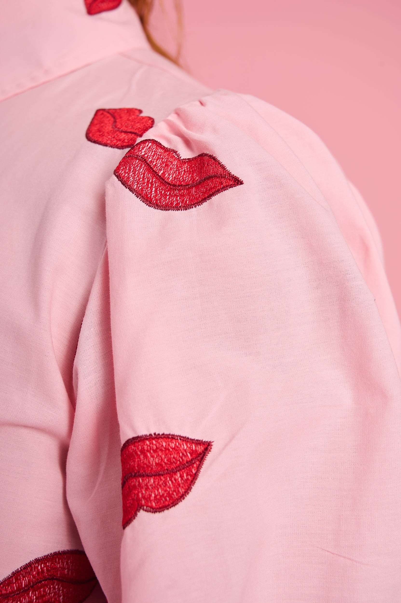 The Essential Shirt with Embroidered Lips