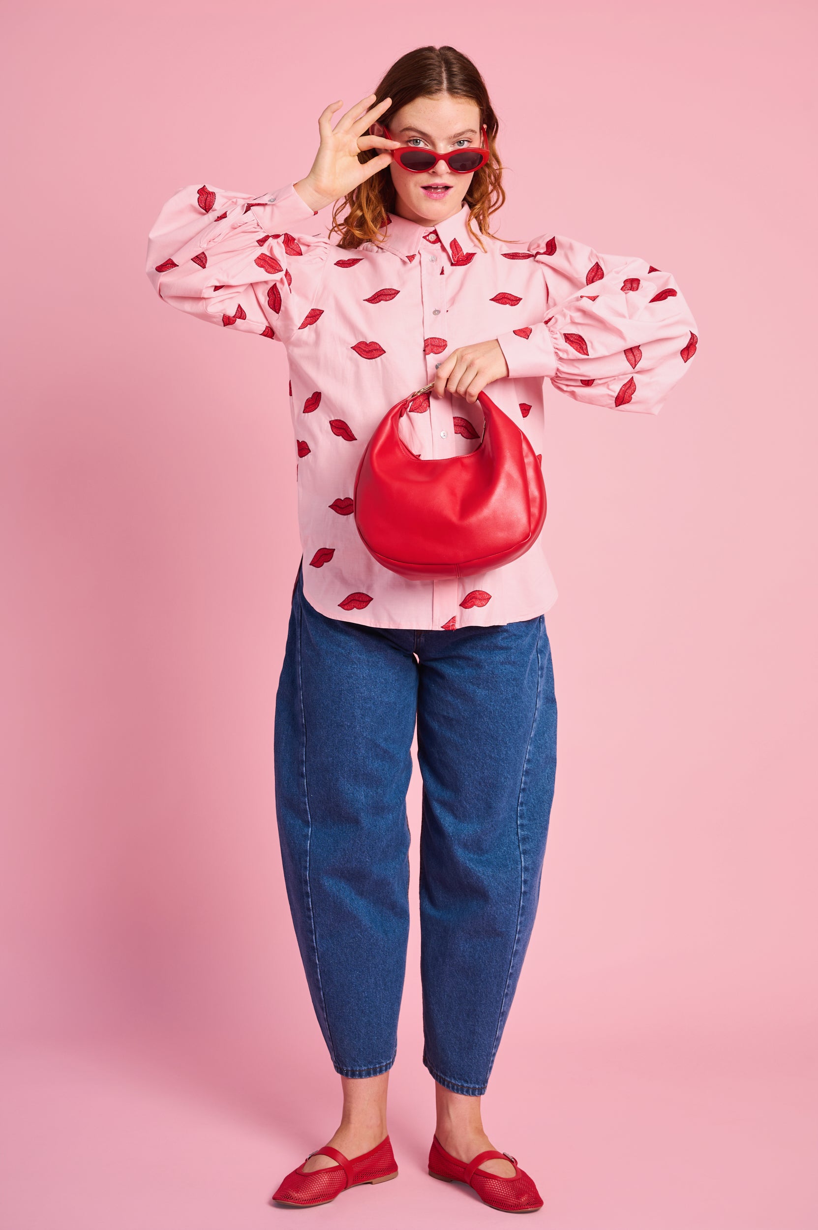 The Essential Shirt with Embroidered Lips