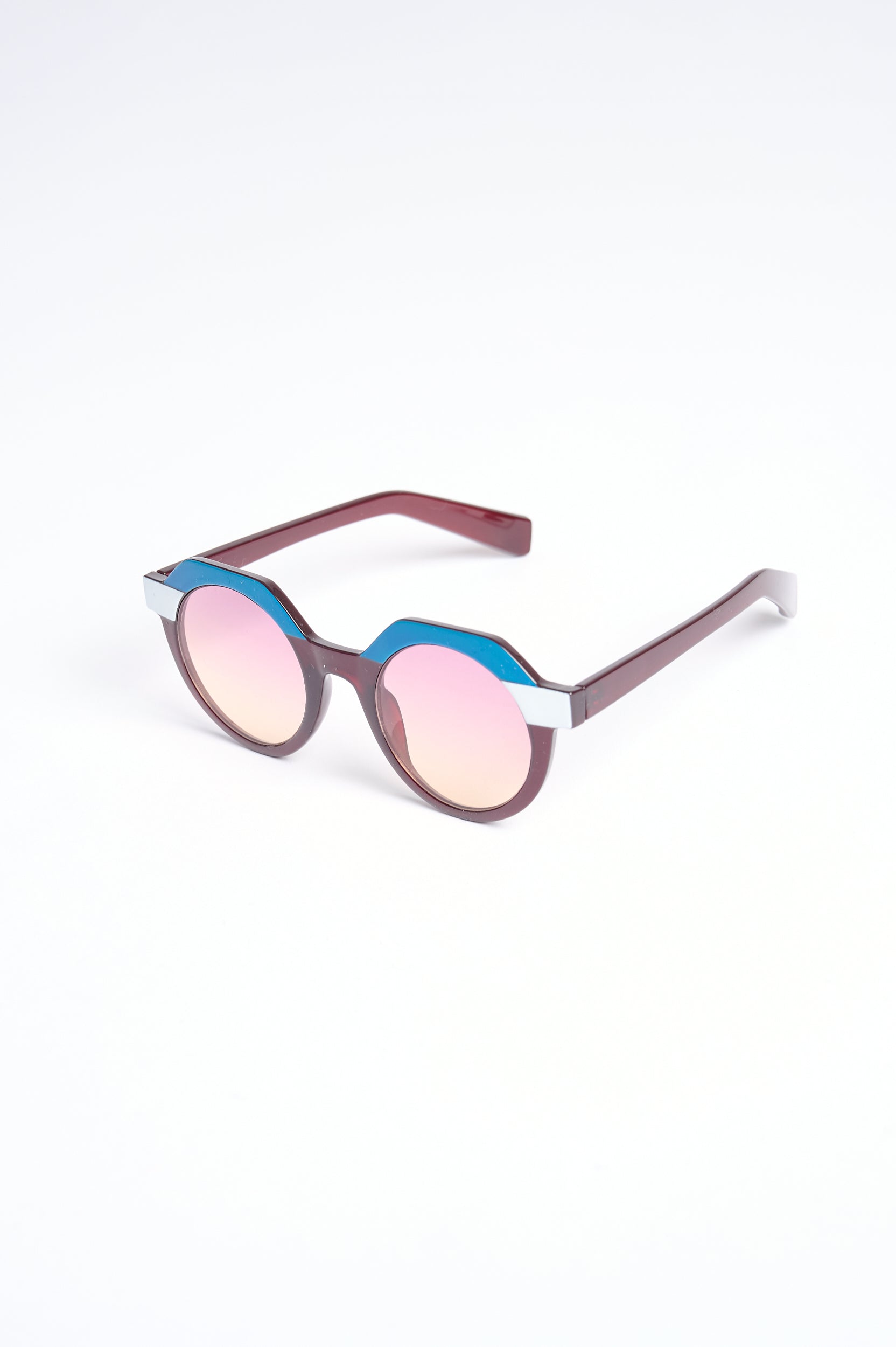 Retro Round Sunglasses in Dark Multi