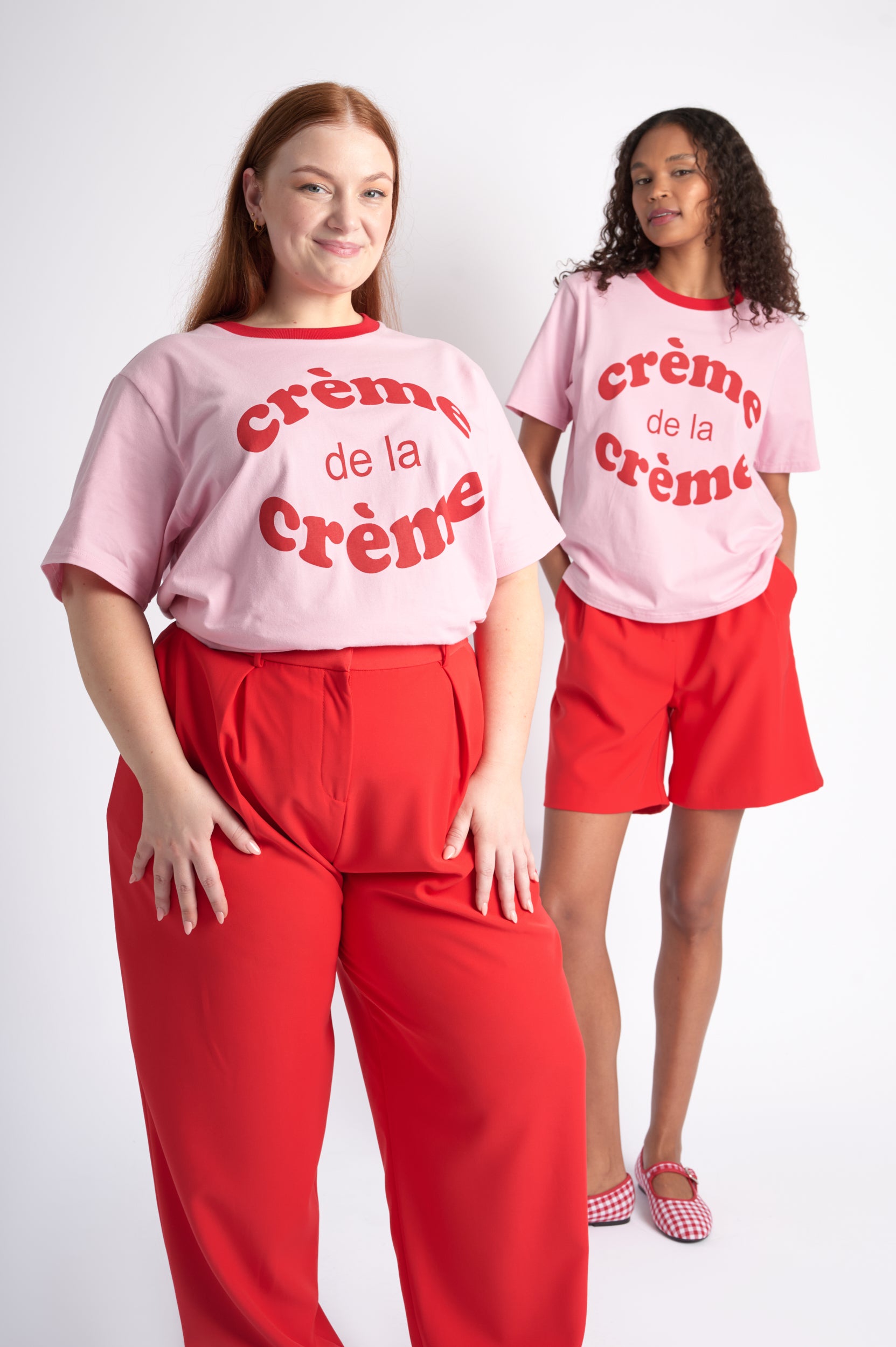 Creme Tee in Soft Pink