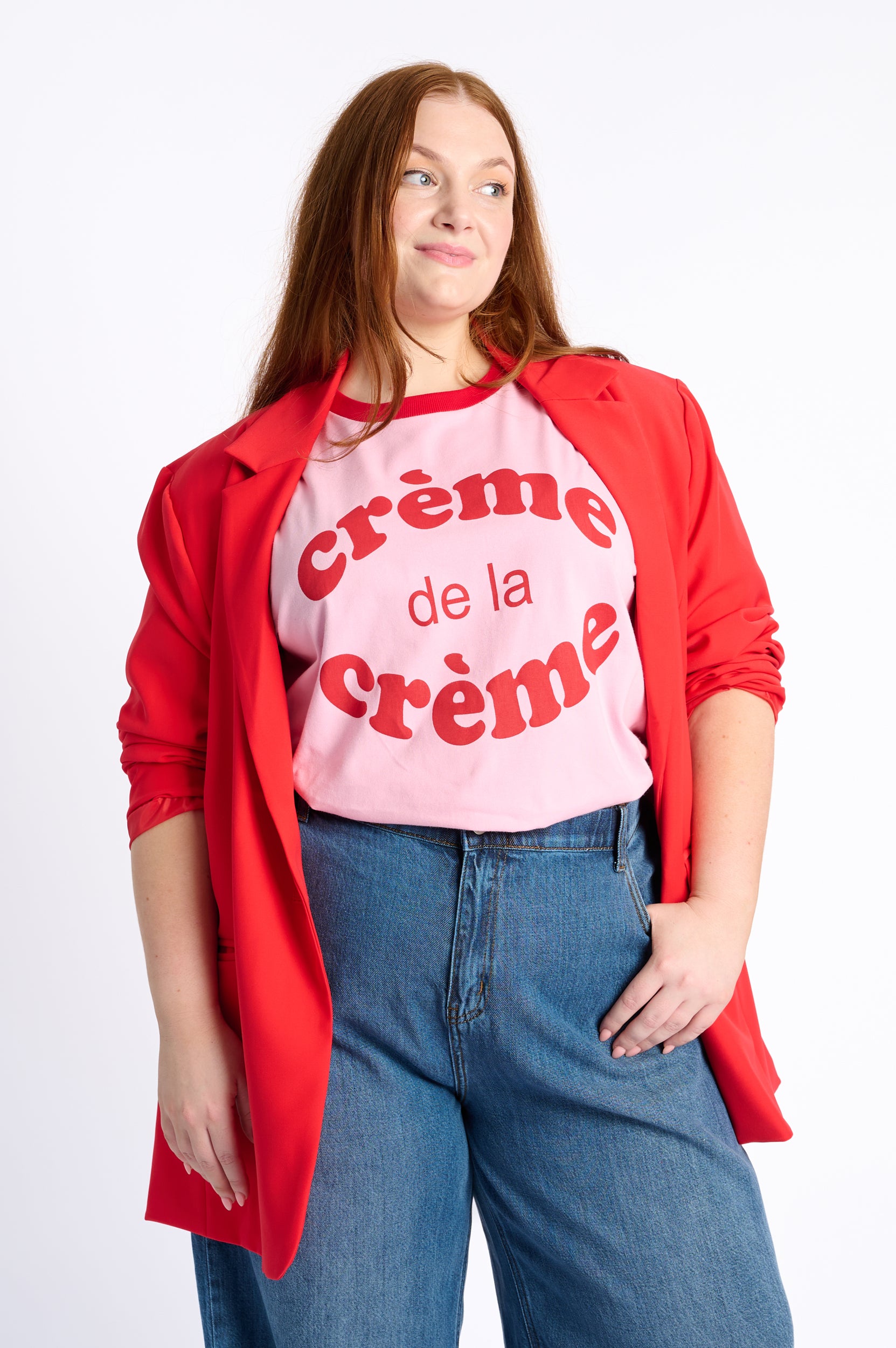 Creme Tee in Soft Pink