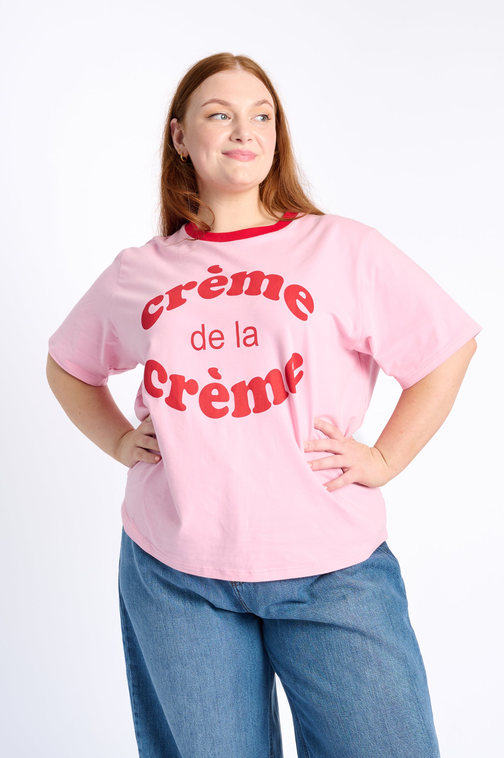 Creme Tee in Soft Pink